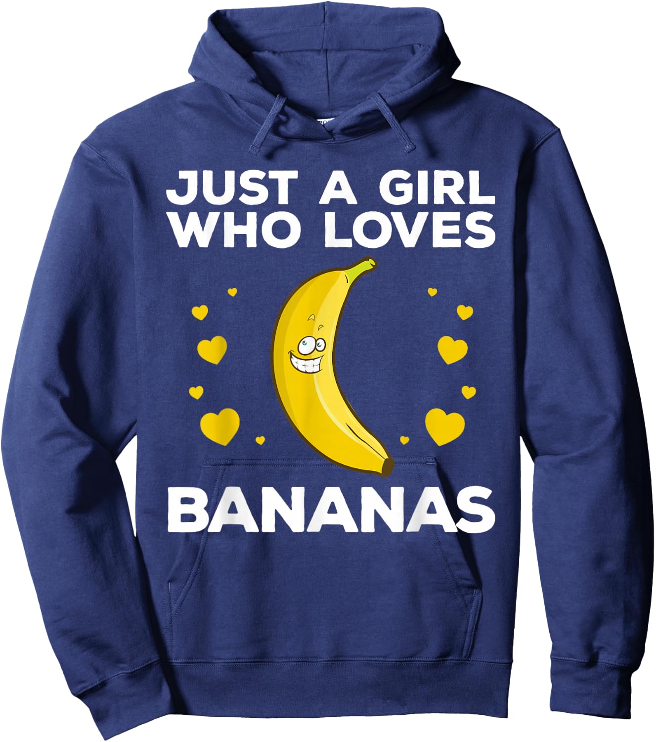 Funny Banana Design Women Girls Kids Banana Fruit Lovers Hoodie - Hoodie | Navy