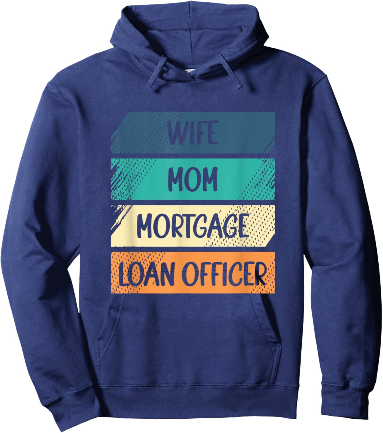 Retro Broker Lender Wife Mom Mortgage Loan Officer Hoodie - Hoodie | Navy