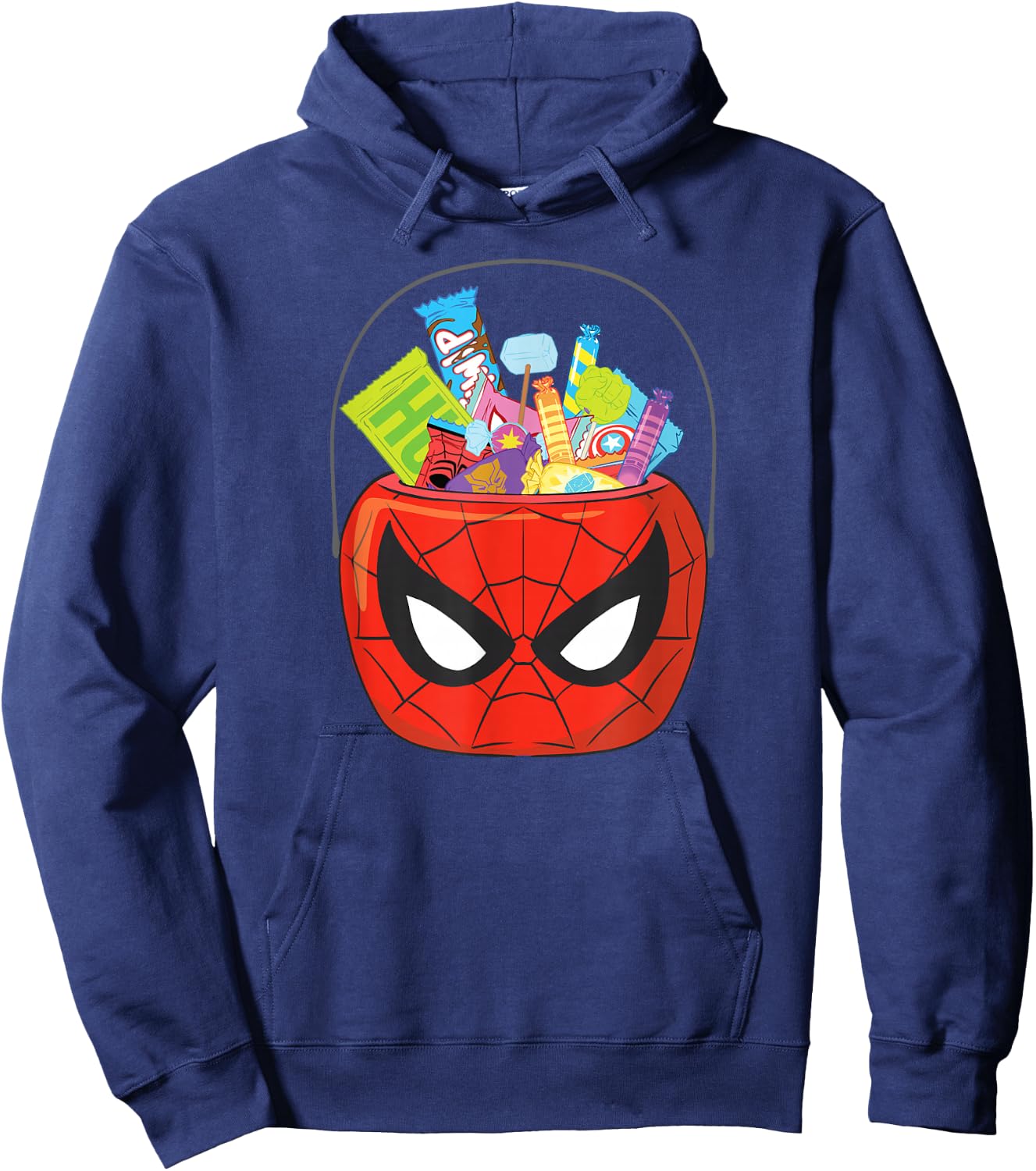 Marvel Spider-Man Halloween Trick or Treat Candy Bucket Hoodie - Hoodie | Navy