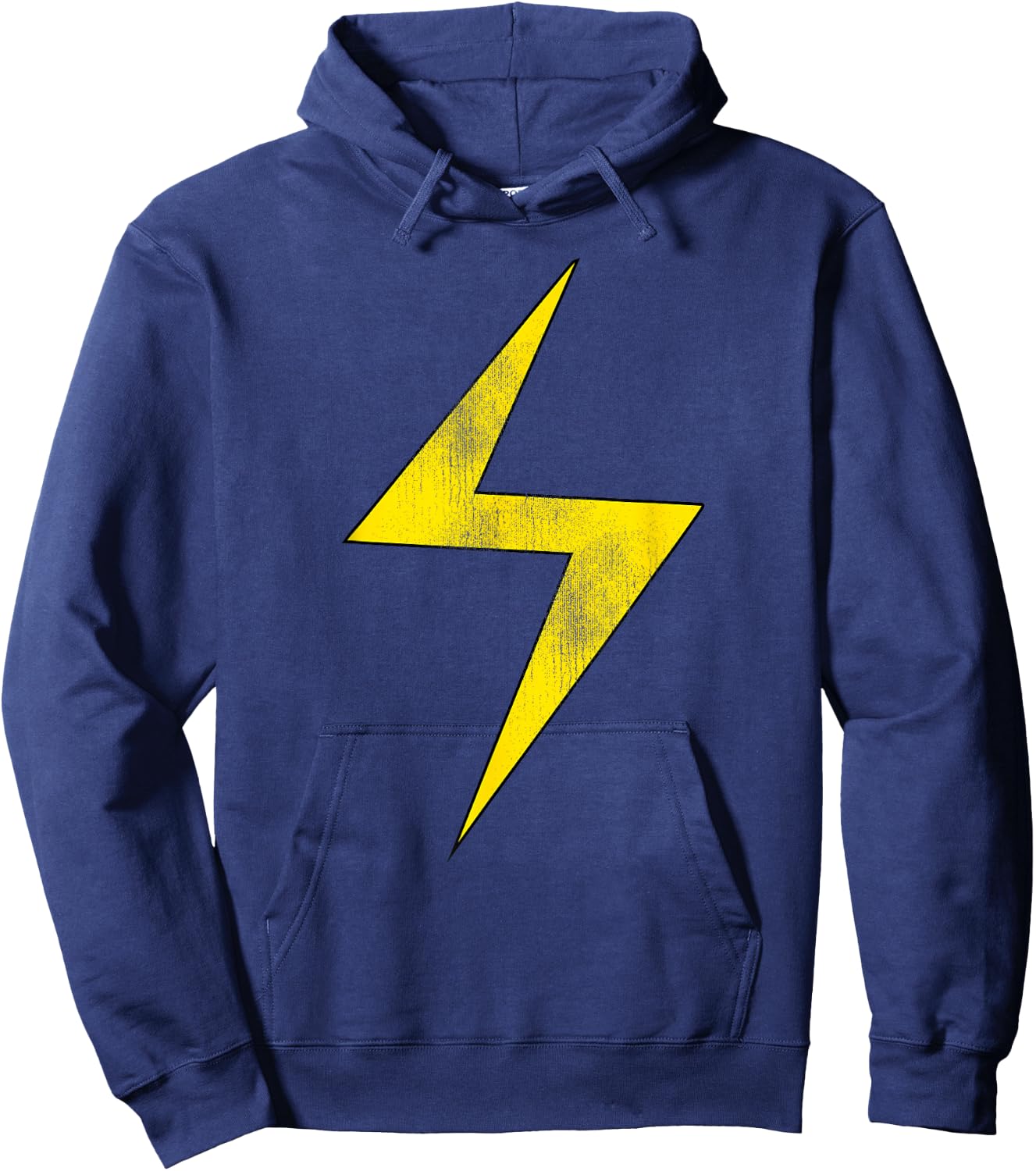 Marvel Ms. Marvel Vintage Lightning Bolt Comic Icon Hoodie - Hoodie | Navy
