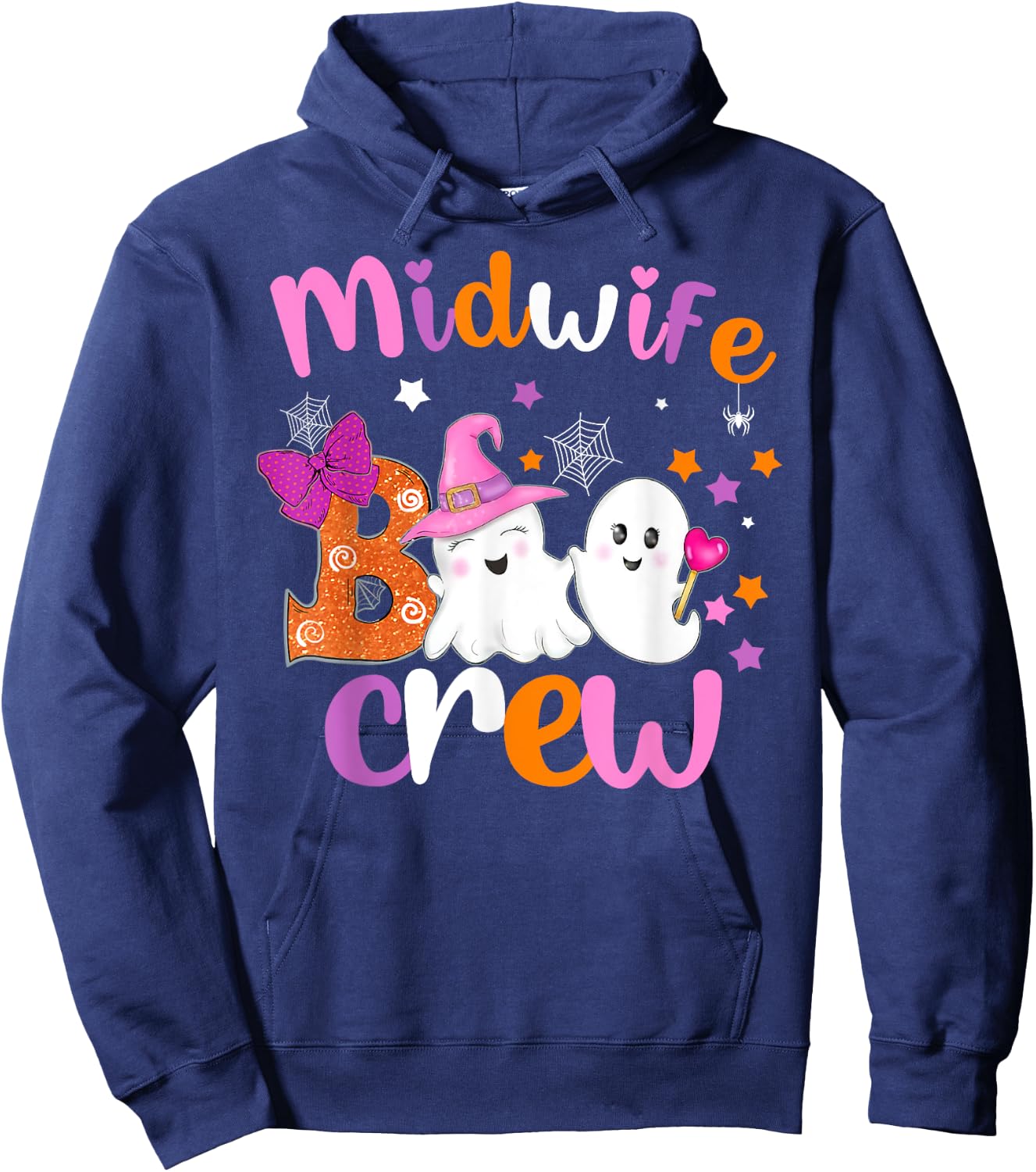 Midwife Boo Crew Halloween matching shirts for Midwife Hoodie - Hoodie | Navy