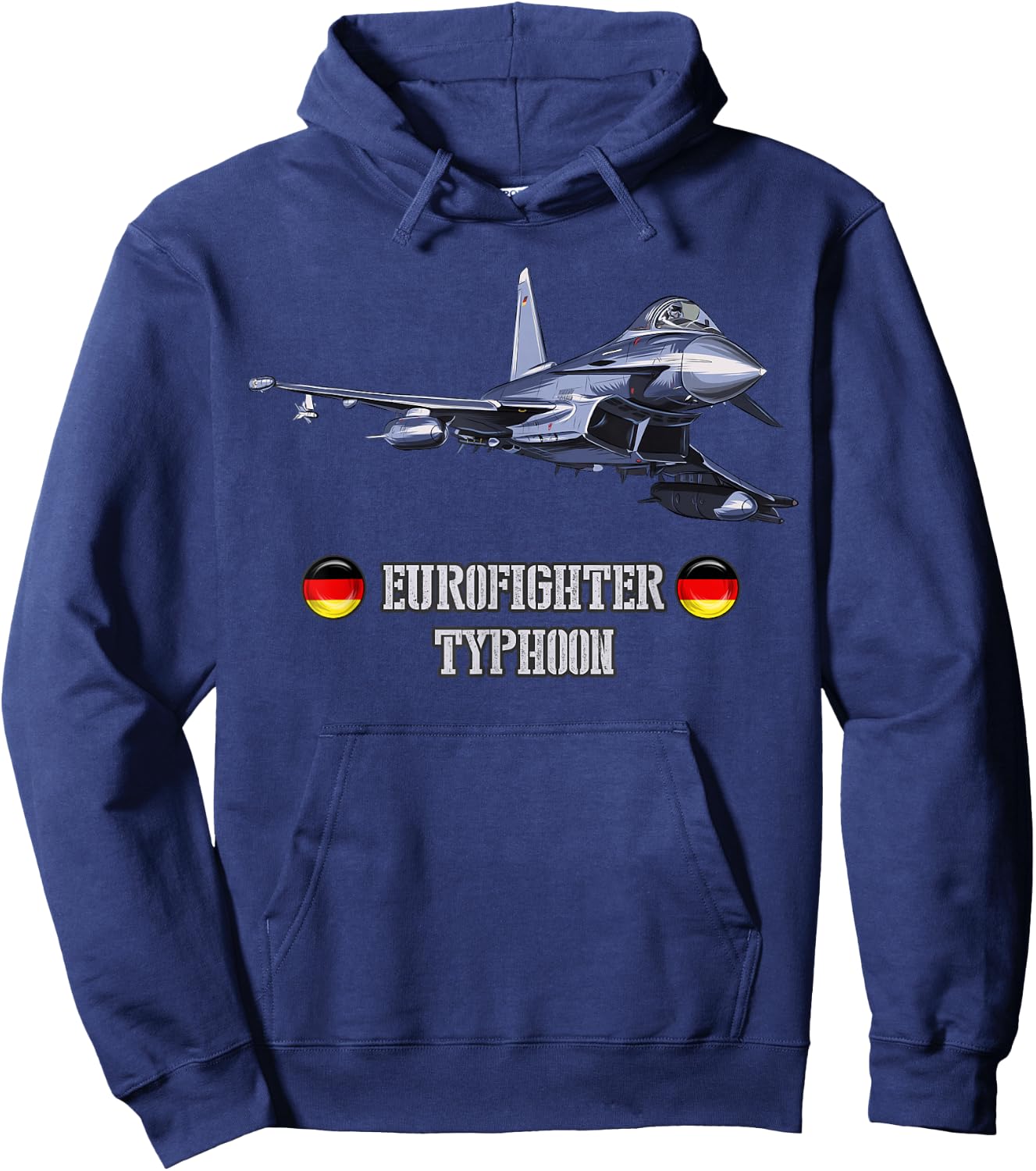German Figher Aircraft Eurofighter Typhoon Hoodie - Hoodie | Navy