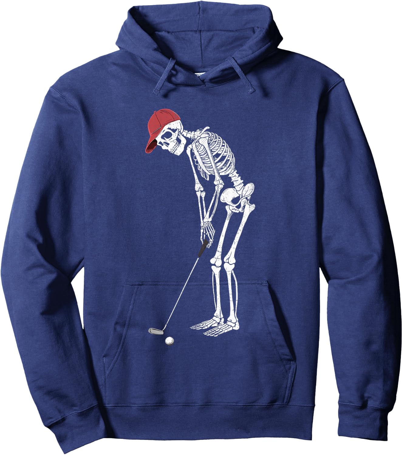 Golf Skeleton Halloween Player Catcher Boys Kids Hoodie - Hoodie | Navy