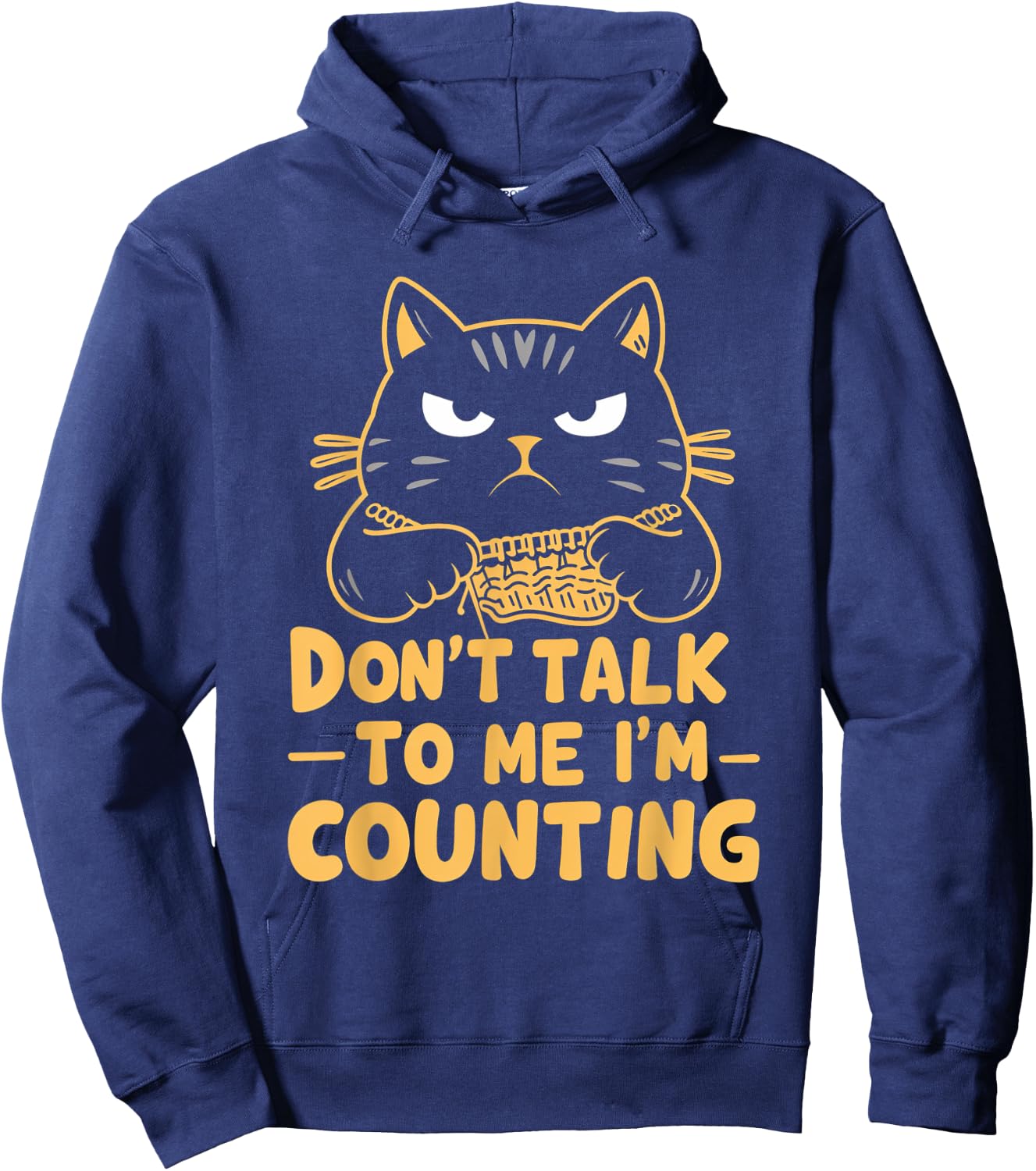 Dont Talk To Me Im Counting Cat Knitting Cat Lover Men Women Hoodie - Hoodie | Navy