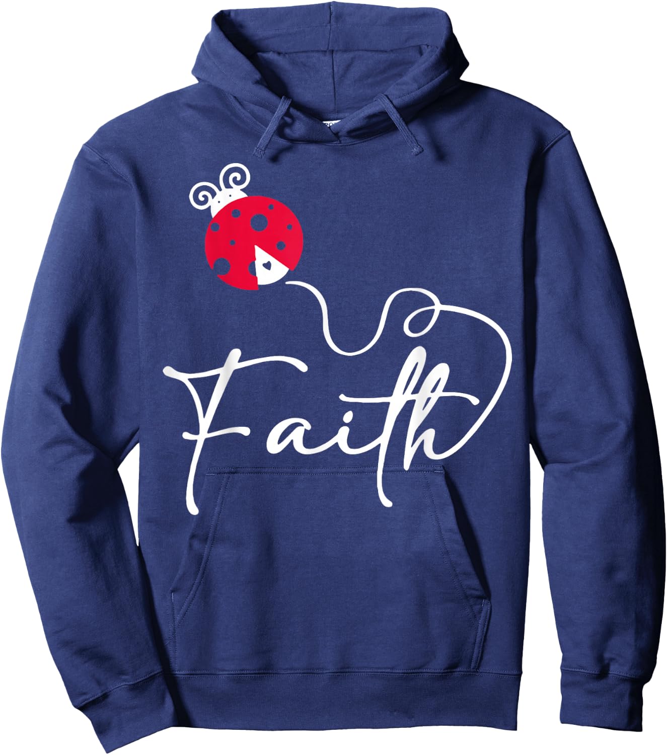 Faith Ladybug Insect Bug Jesus Christian Men Women Kids Hoodie - Hoodie | Navy