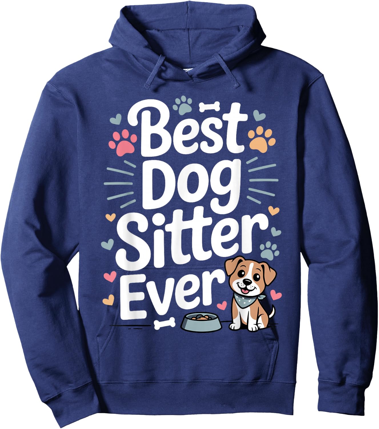 Funny Dog Sitter Art Women Pet Sitting Dog Sitter Hoodie - Hoodie | Navy