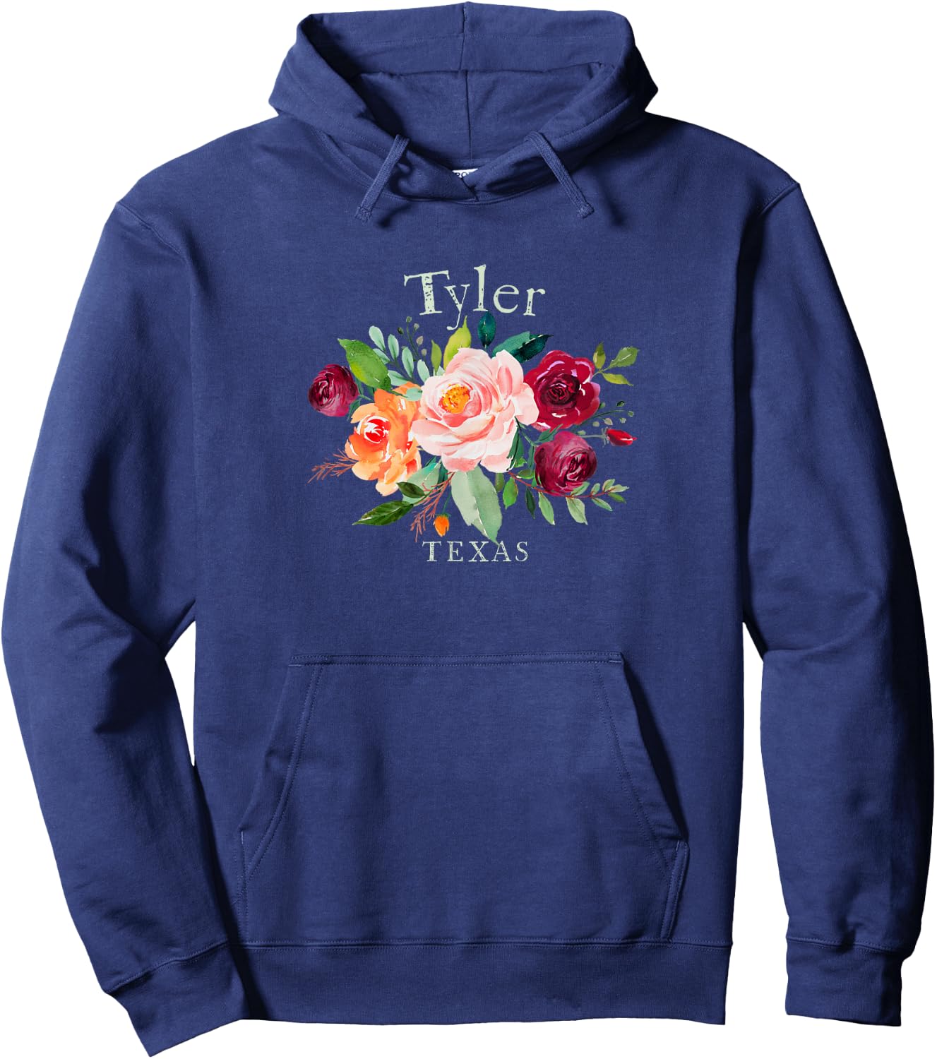 Tyler Texas Floral Rose Lovers Flower Gardeners Souvenir Hoodie - Hoodie | Navy