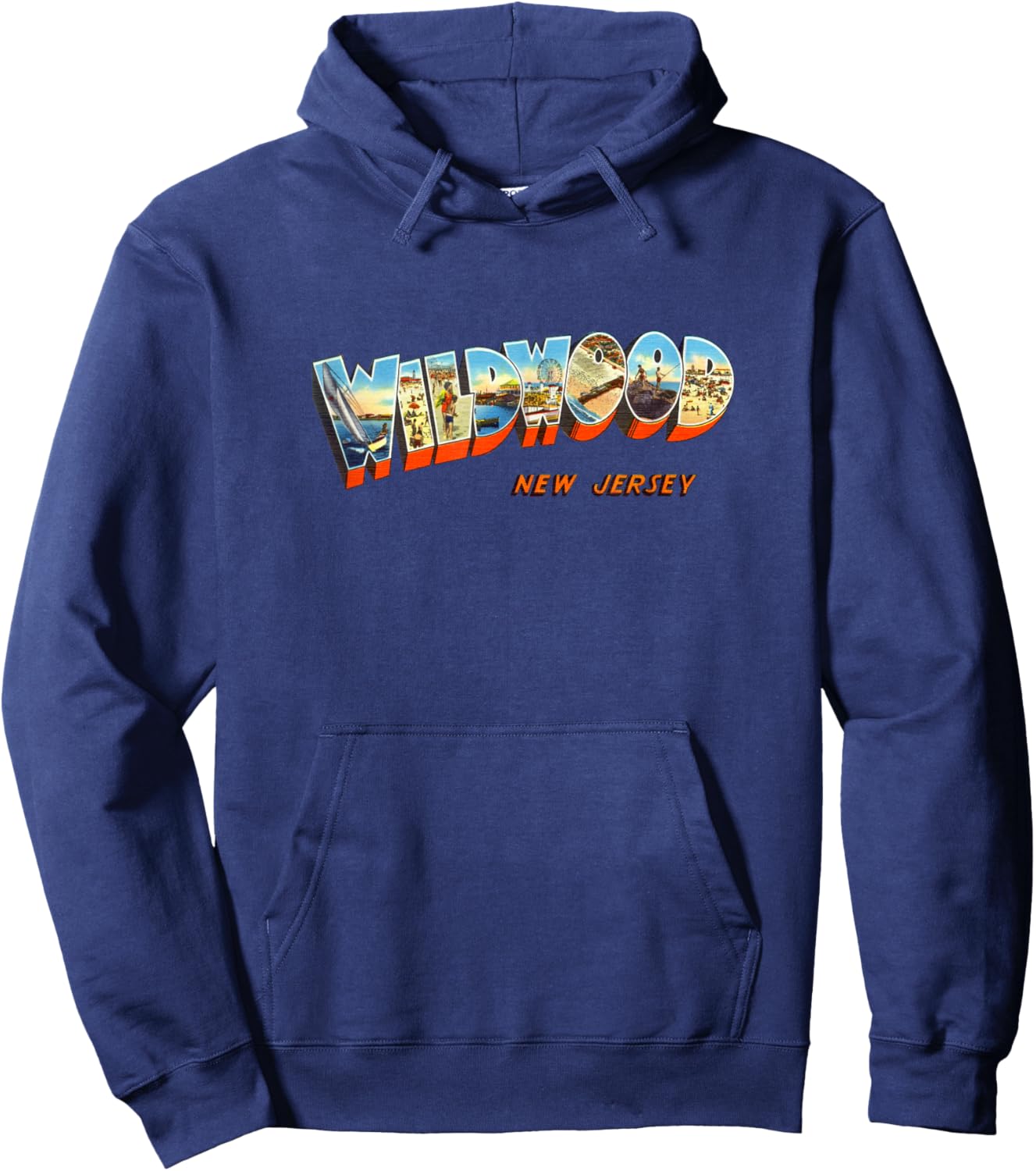 Wildwood Wildwood NJ Shirt Men & Women Retro Vintage Hoodie - Hoodie | Navy