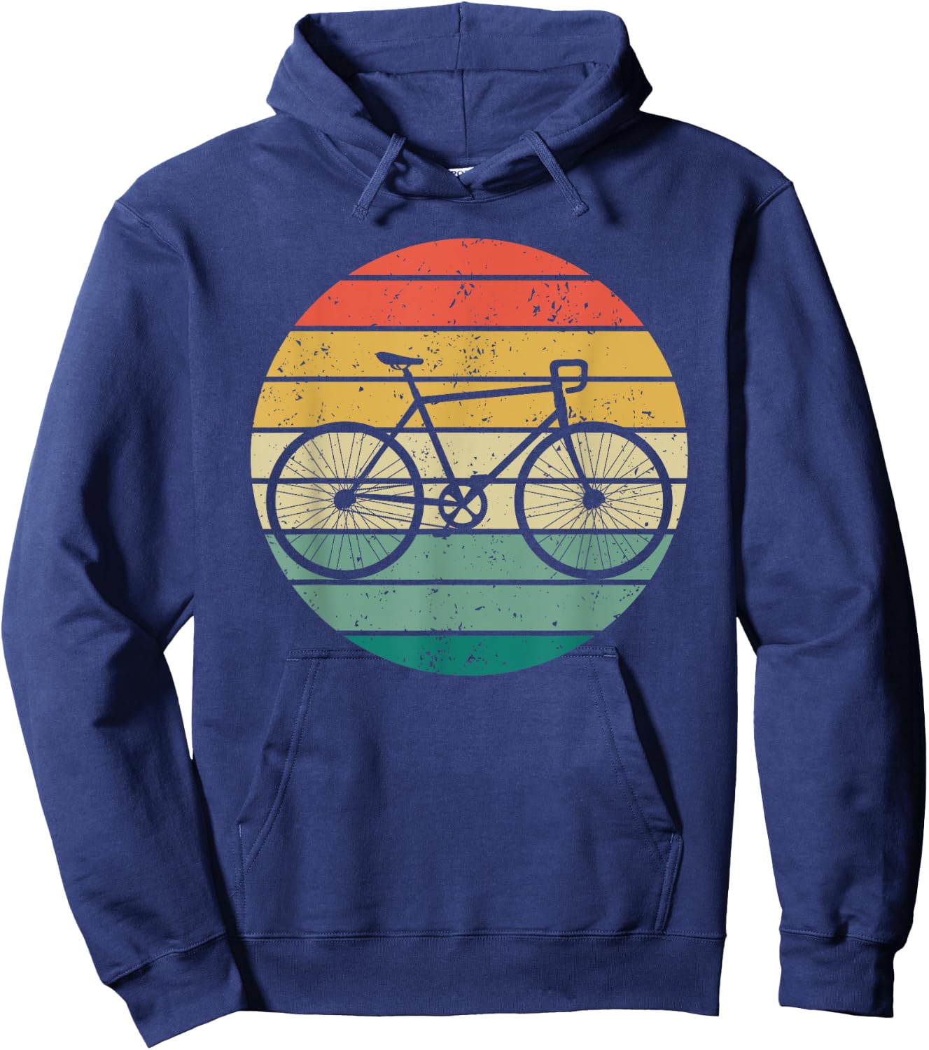 Vintage Racing Bicycle Funny Road Bike Racer Gift Men Women Hoodie - Hoodie | Navy