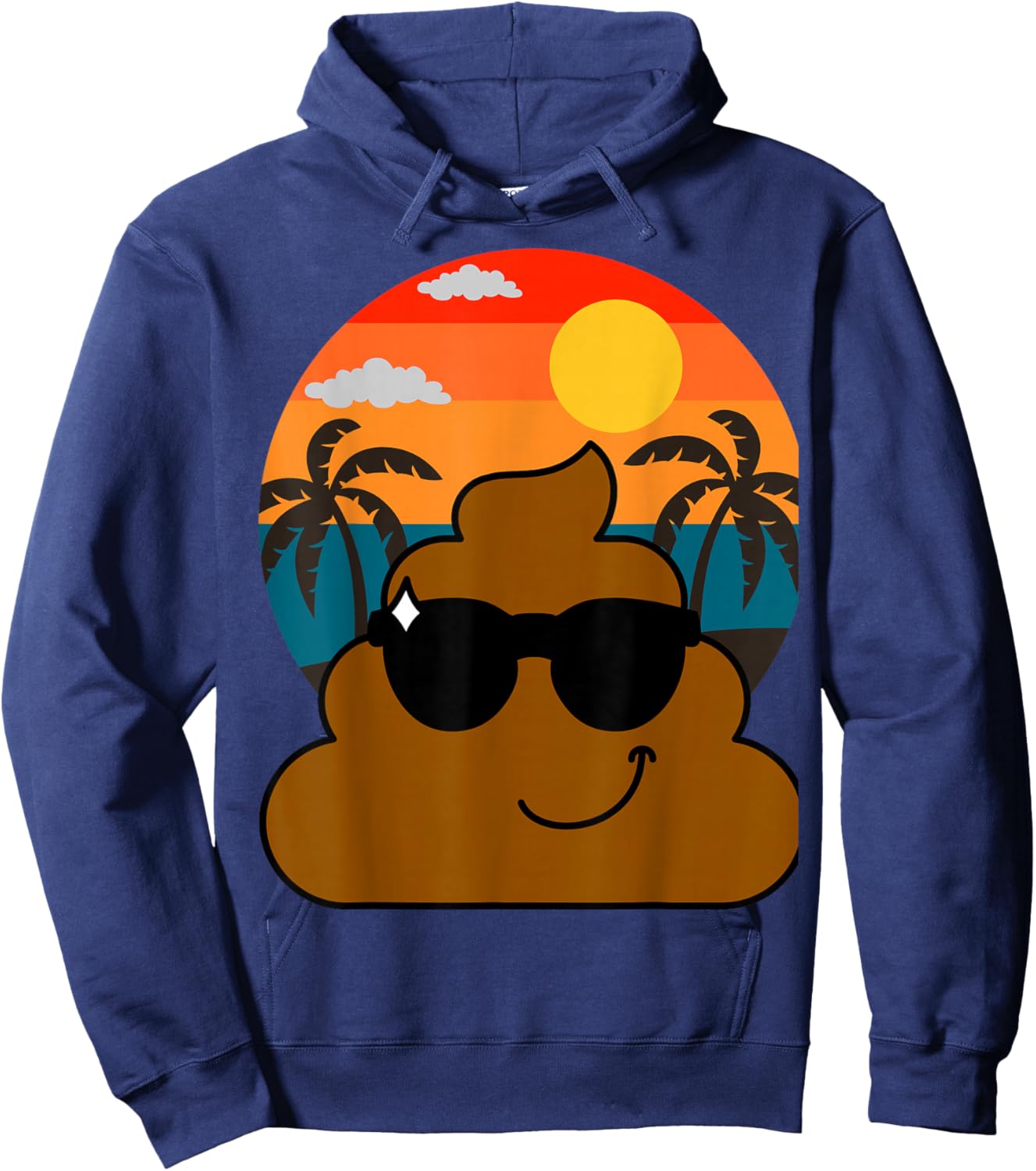 POOP EMOTICON Birthday party favors Poo for Kids Hoodie - Hoodie | Navy