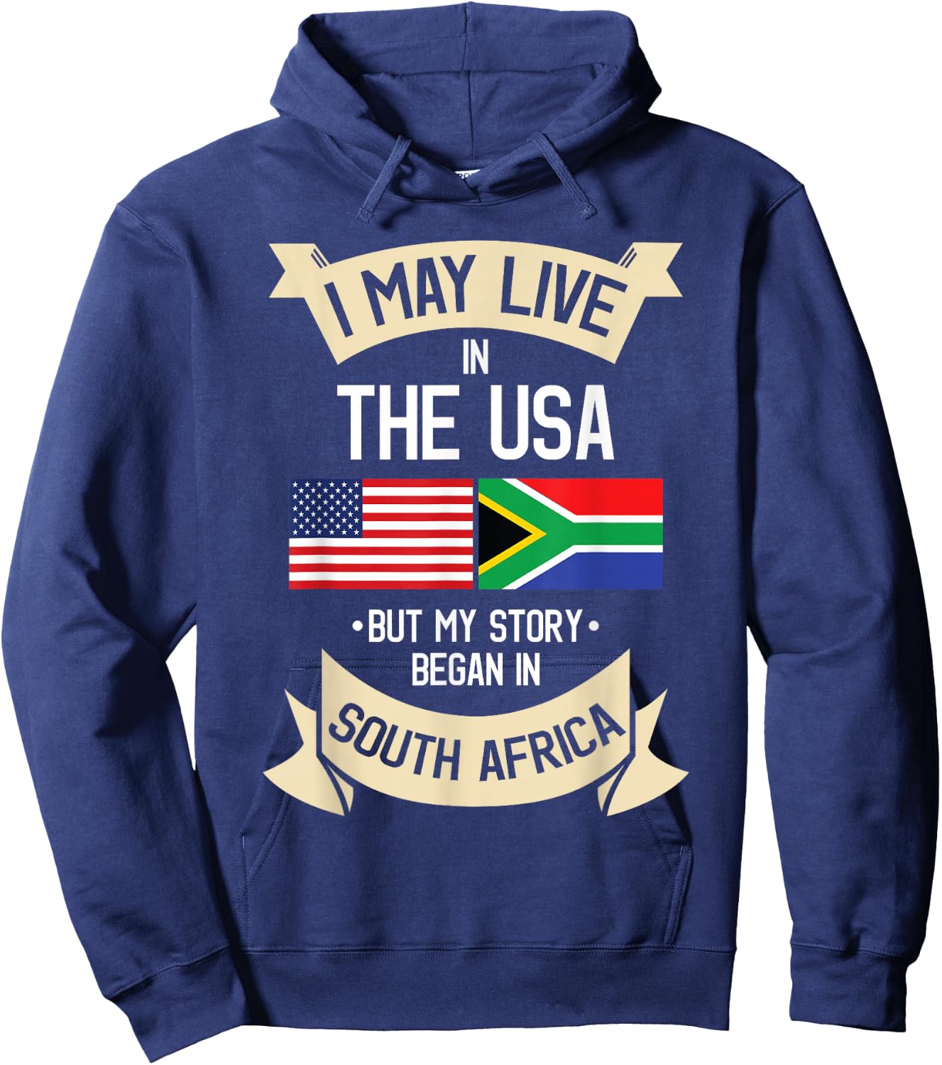 South Africa American Flag USA South African Roots Gifts Women Girls Kids Men Hoodie - Hoodie | Navy