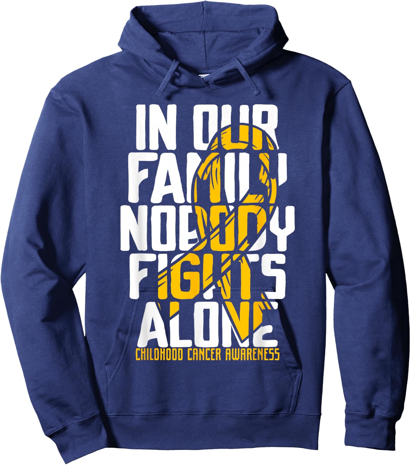 Childhood Cancer Support Family Childhood Cancer Awareness Hoodie - Hoodie | Navy