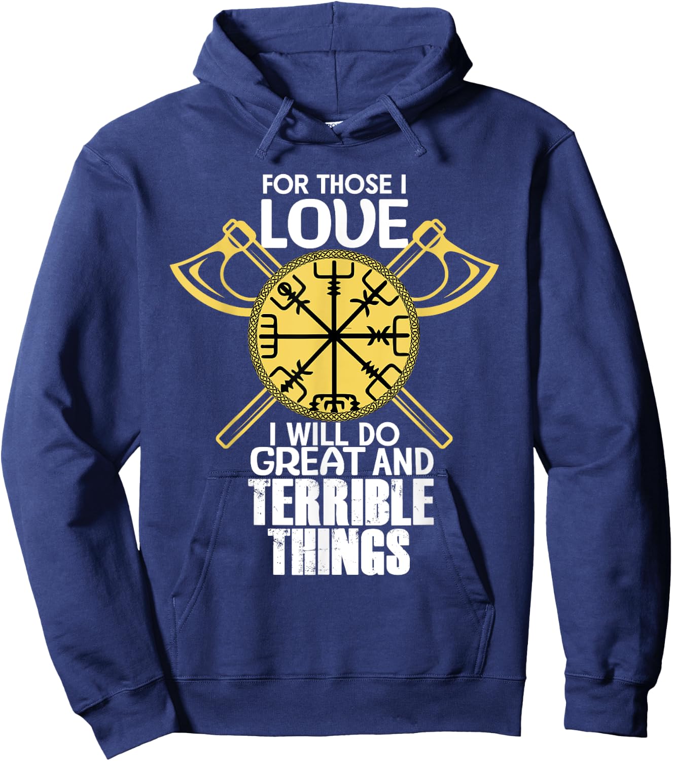 Viking Warrior Scandinavia Nordic Mythology Gift Hoodie - Hoodie | Navy