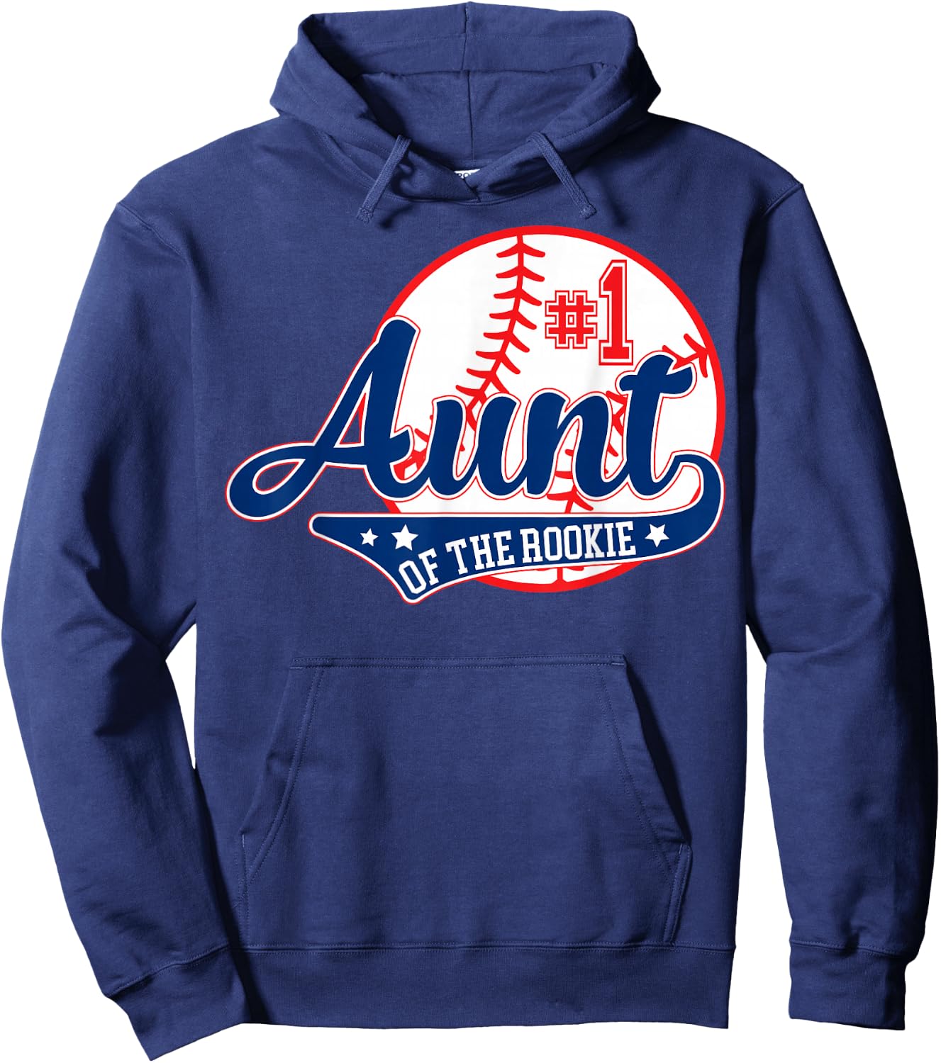 Aunt Rookie of Year 1st Birthday Baseball Theme Matching Hoodie - Hoodie | Navy