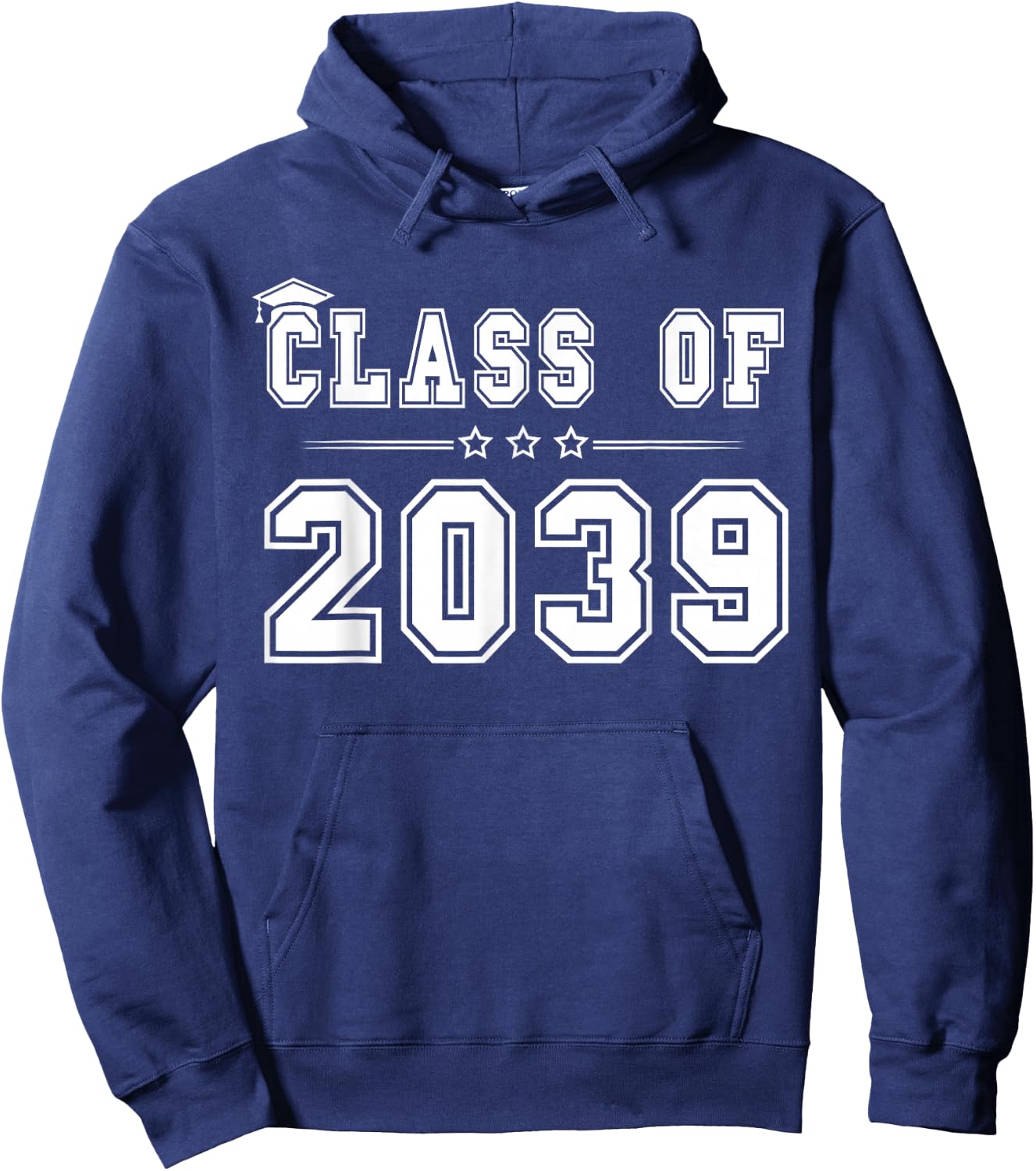 Class of 2039 Grow With Me Graduation First Day Of School Hoodie - Hoodie | Navy