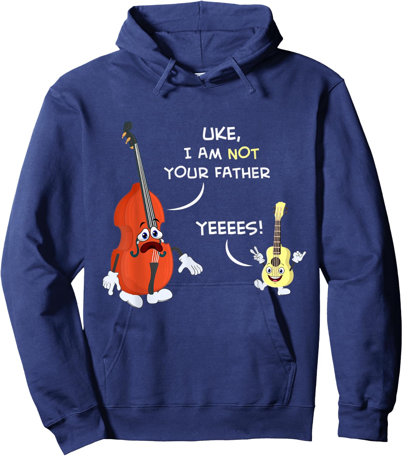 Uke I Am Not Your Father Funny Ukulele Player Gift Hoodie - Hoodie | Navy