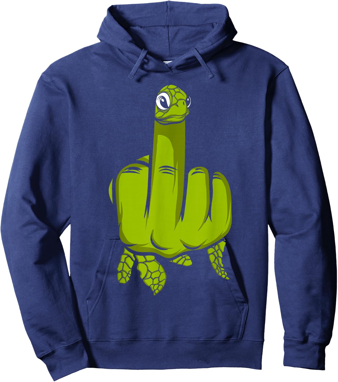Middle Finger Turtle Hoodie - Hoodie | Navy