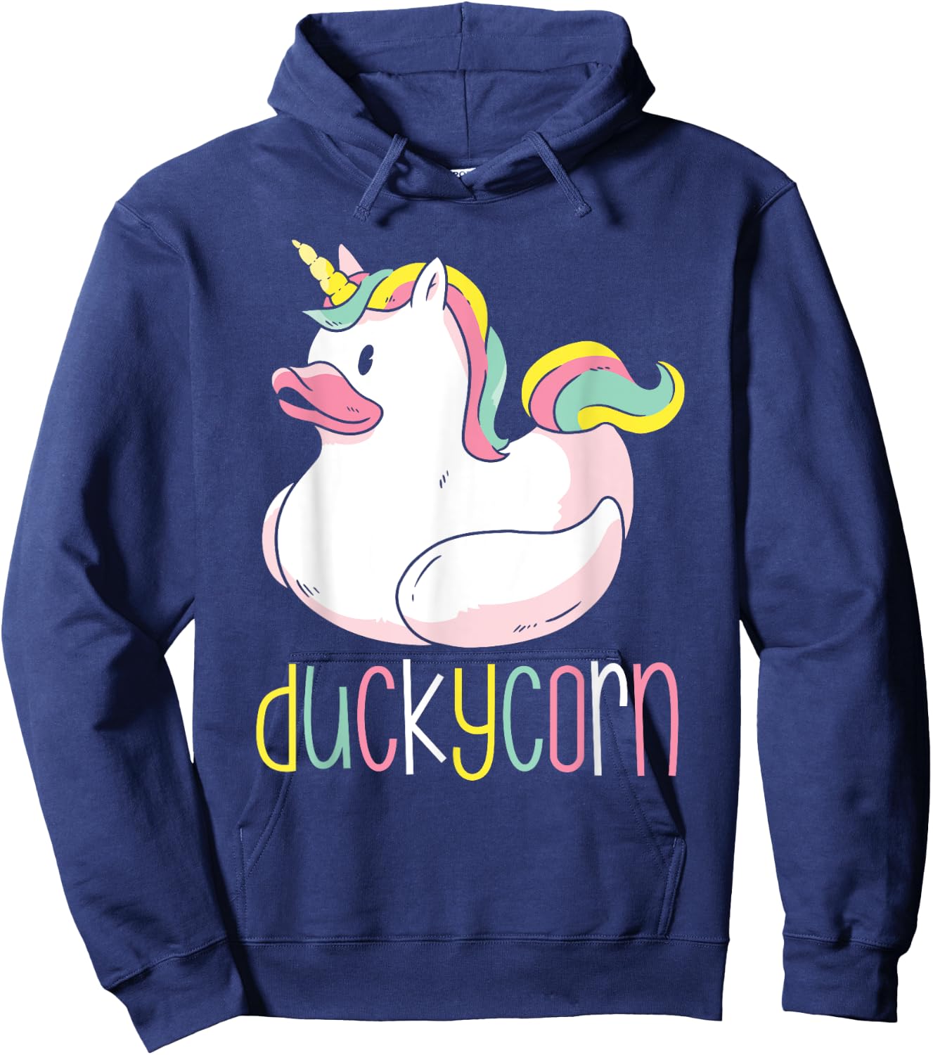 Duck Unicorn - Duckycorn Women Girls Unicorn Rubber Duck Hoodie - Hoodie | Navy