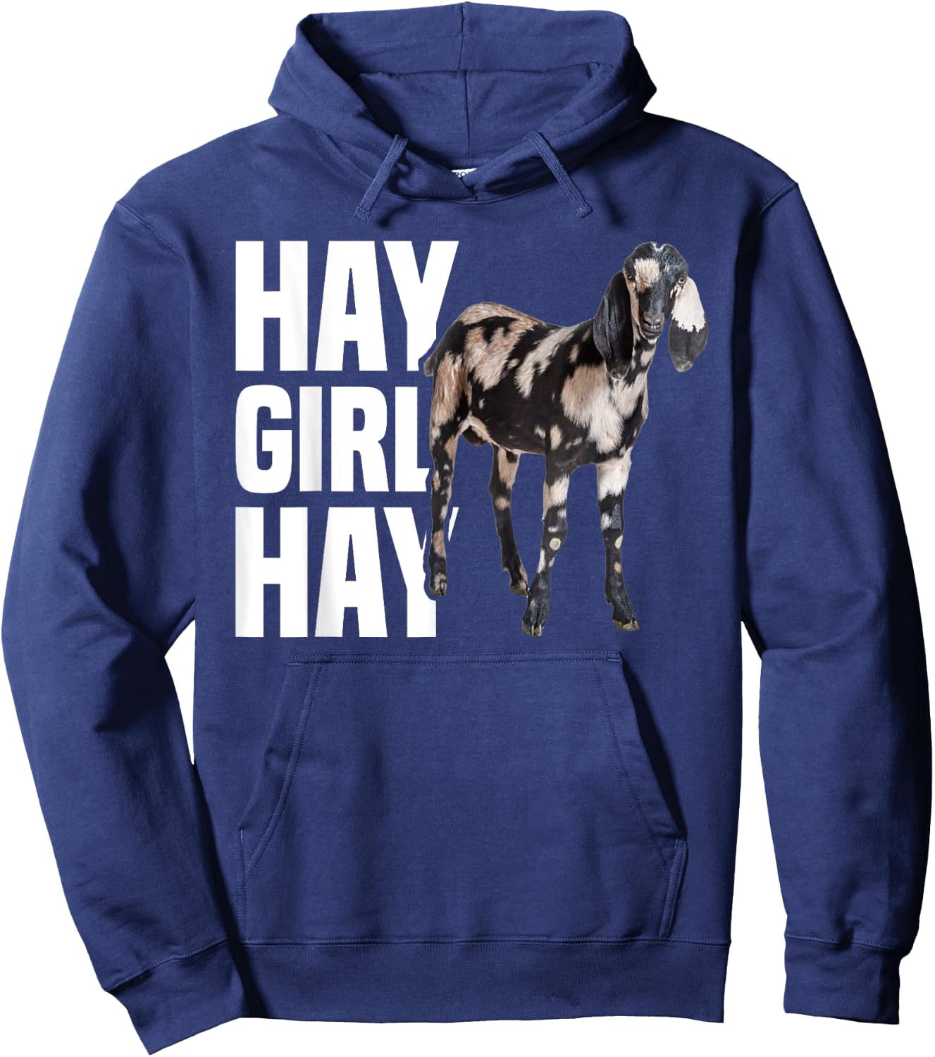 Nubian Goat - Hay Girl Nubian Goat Mom Hoodie - Hoodie | Navy