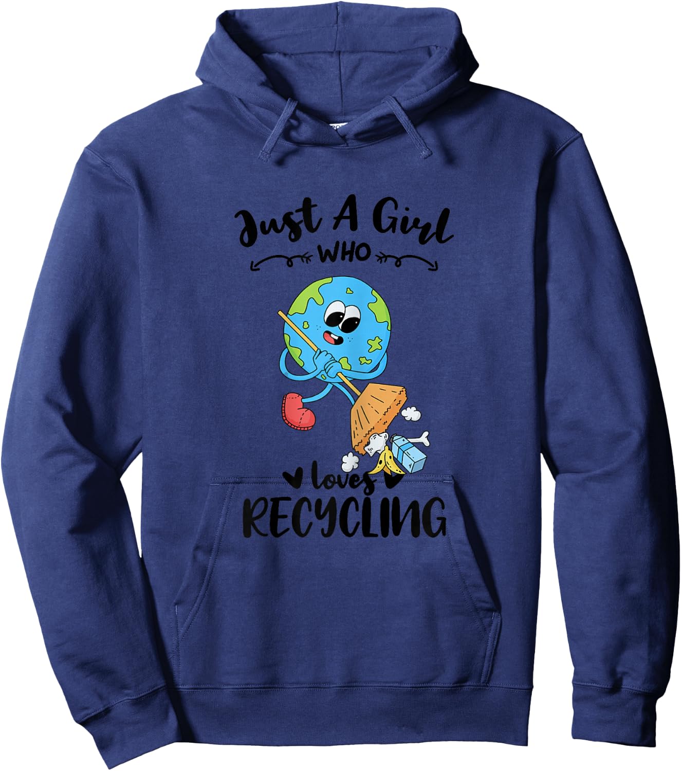 Just A Girl Who Loves Recycling Hoodie - Hoodie | Navy