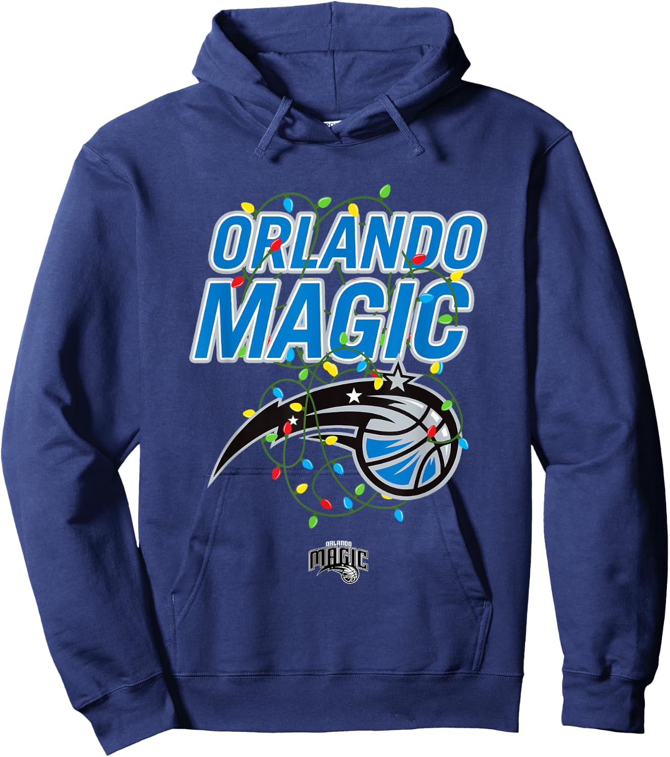 NBA Orlando Magic Christmas Lights Holiday Logo Hoodie - Hoodie | Navy