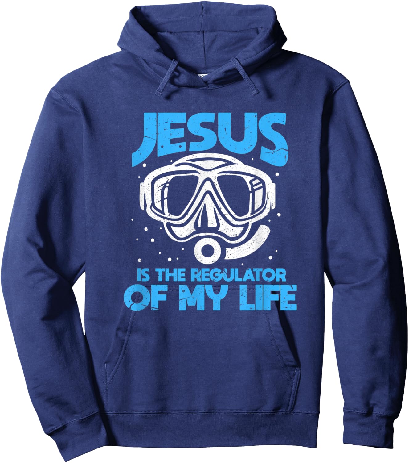 Jesus Regulator Diving Ocean Freediving Sea Apnea Dive Gift Hoodie - Hoodie | Navy