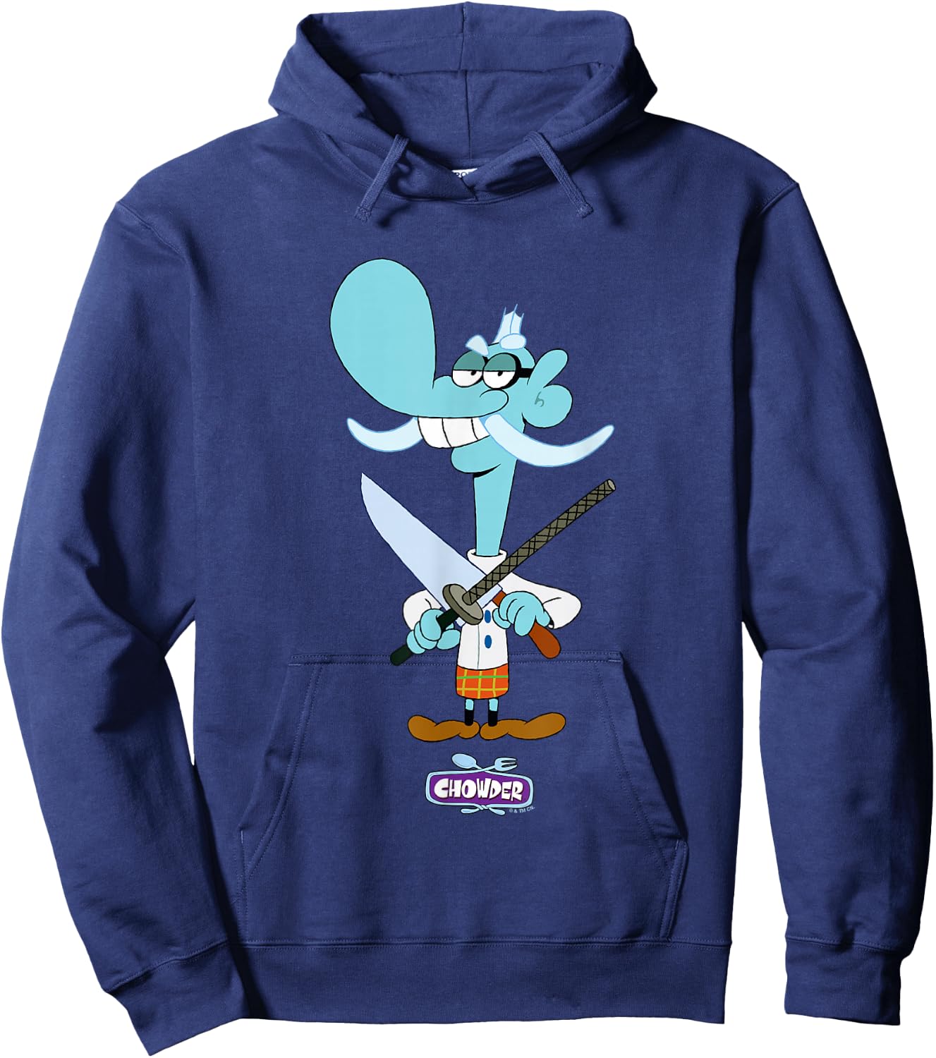 Chowder Mung Daal Sharpening A Knife Serious Face Hoodie - Hoodie | Navy