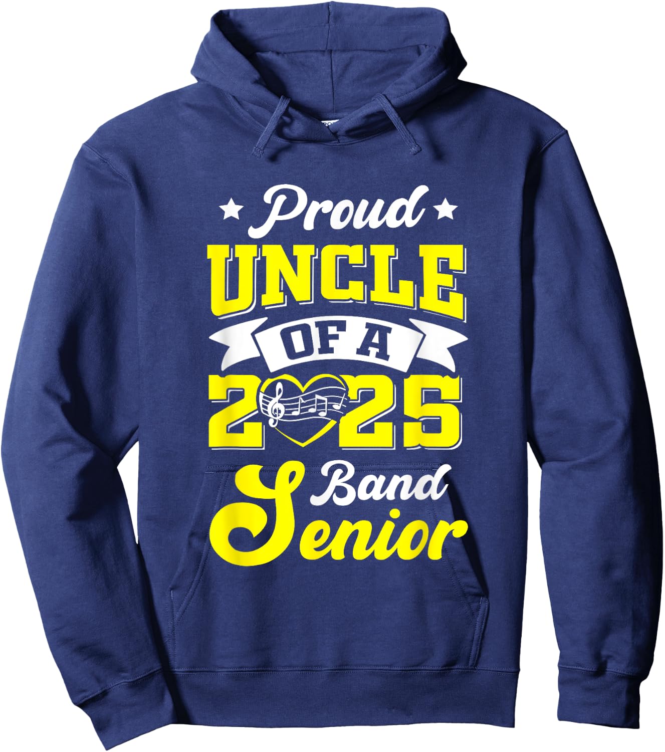 Band Senior 2025 Uncle Class of 2025 Graduation Hoodie - Hoodie | Navy