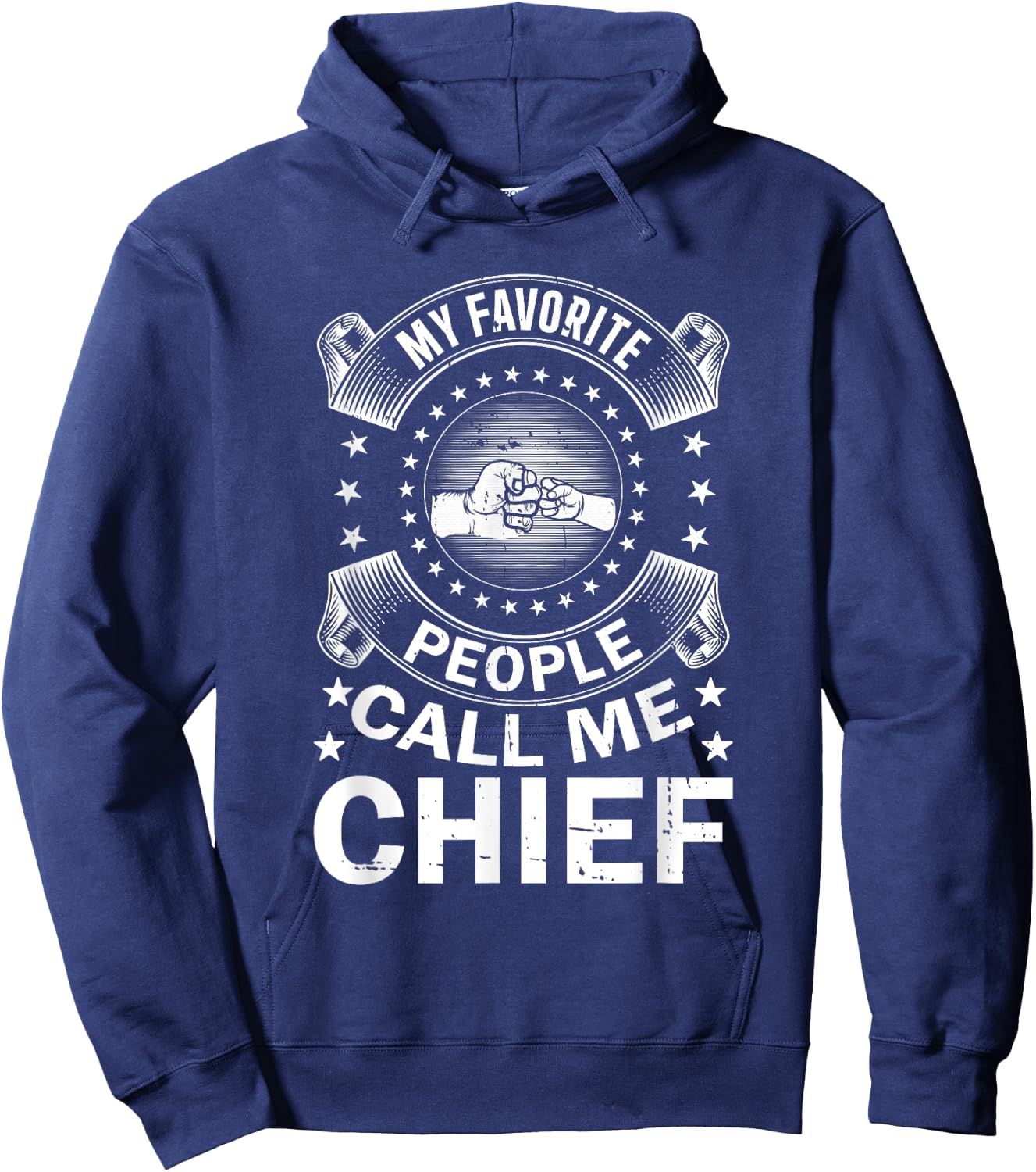 My Favorite People Call Me Chief Vintage Men Father's Day Hoodie - Hoodie | Navy