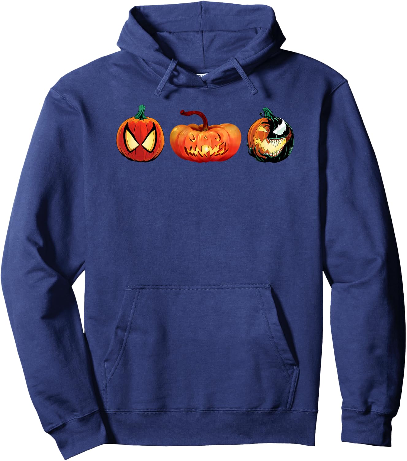 Marvel Spider-Man & Venom Halloween Pumpkin Jack-o’-Lanterns Hoodie - Hoodie | Navy