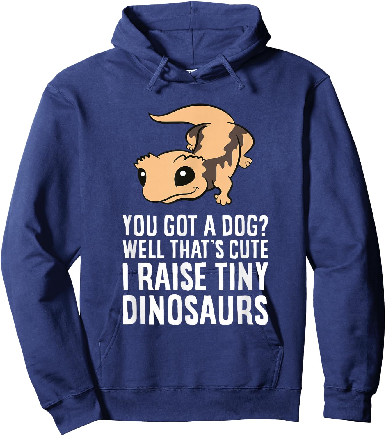 Funny Crested Gecko Owner I Raise Tiny Dinosaurs Hoodie - Hoodie | Navy