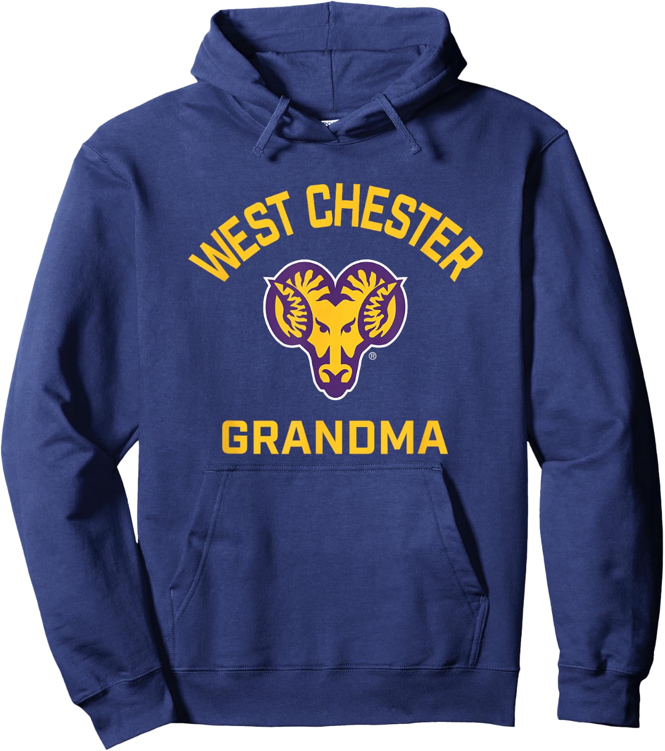 West Chester University Golden Rams Arched Grandma Hoodie - Hoodie | Navy