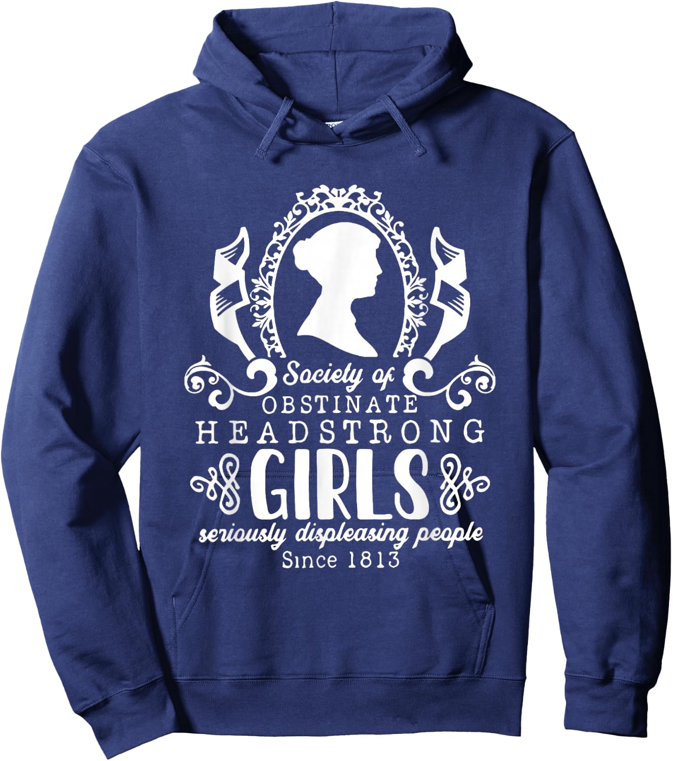 Society Obstinate Headstrong Girls Gift Bookworm Novelist Hoodie - Hoodie | Navy