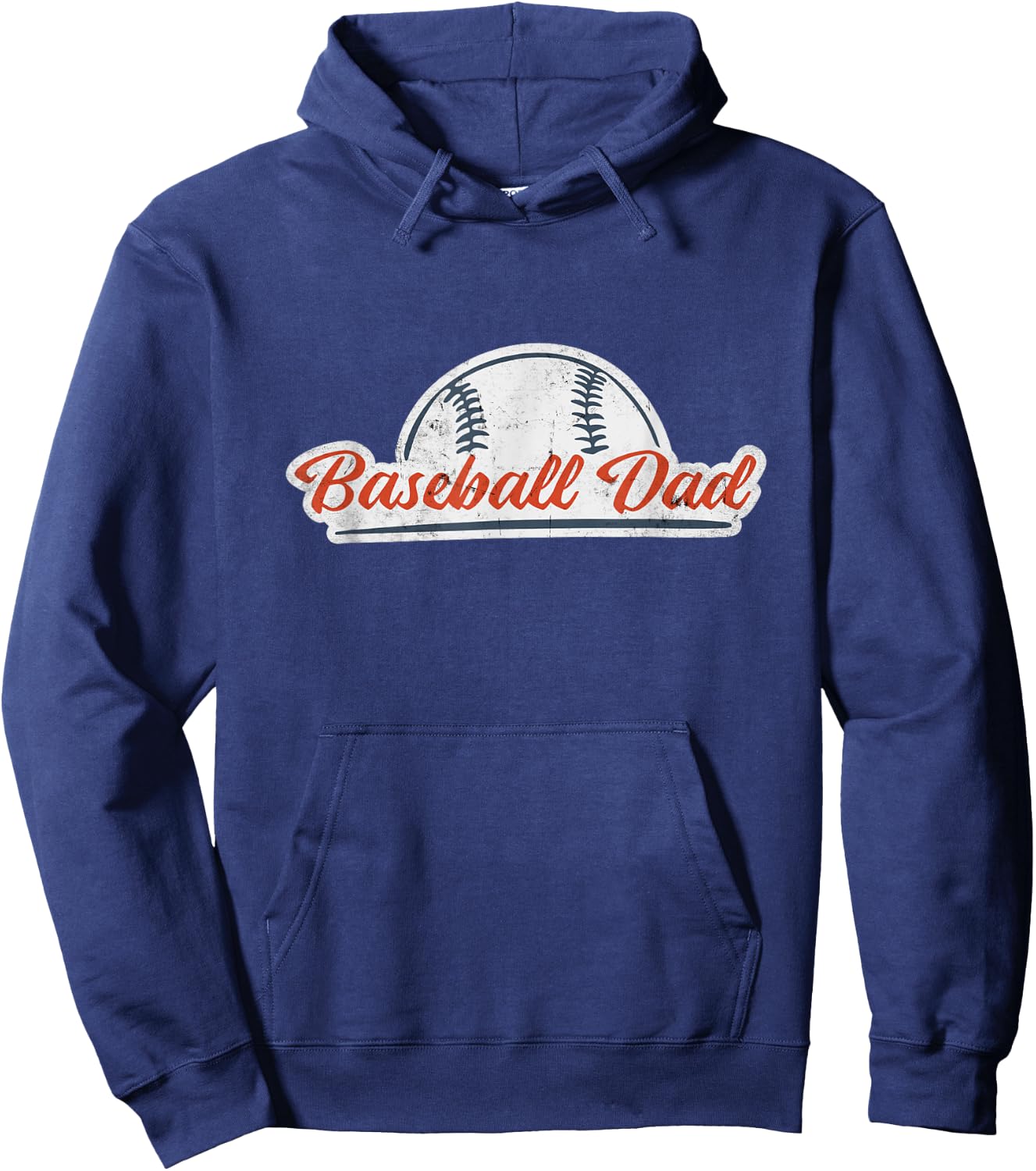 Baseball Dad Cool Simple Vintage Look Sports Graphic Hoodie - Hoodie | Navy