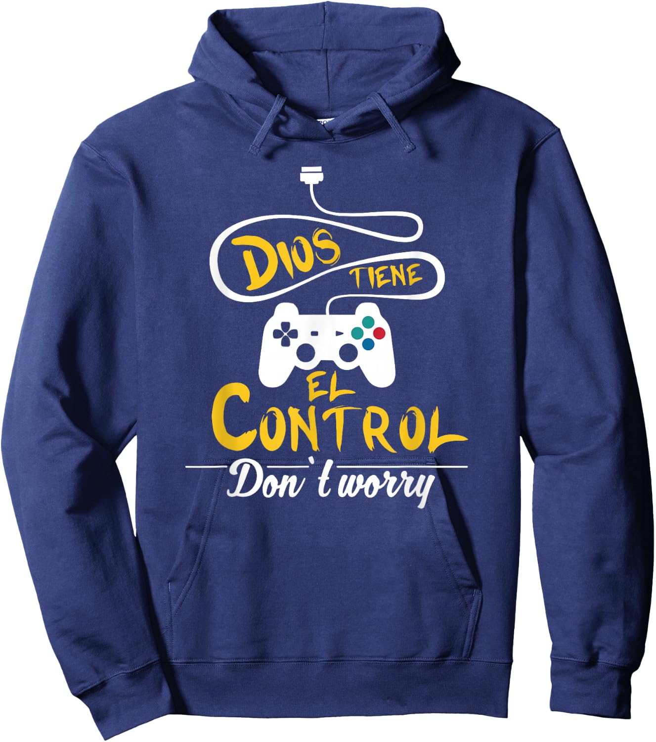 No te preocupes, Dios tiene el control. – Spanish Bible Hoodie - Hoodie | Navy