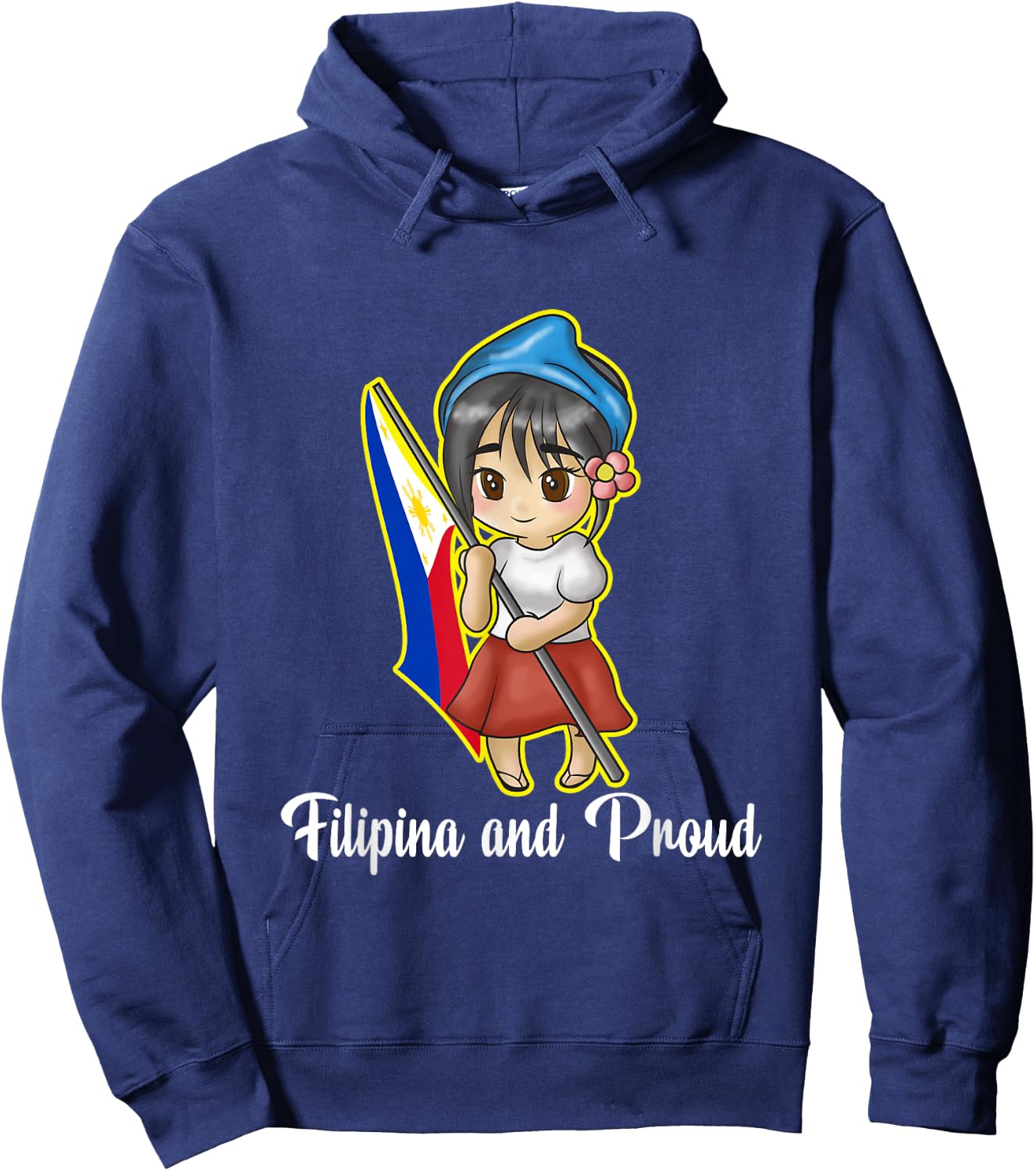 Philippines Pinay Filipina And Proud Filipino Flag Day Hoodie - Hoodie | Navy