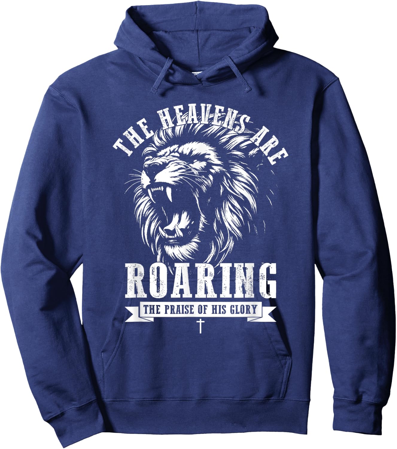 The Heavens Are Roaring, Retro Christian Bible Verse Hoodie - Hoodie | Navy