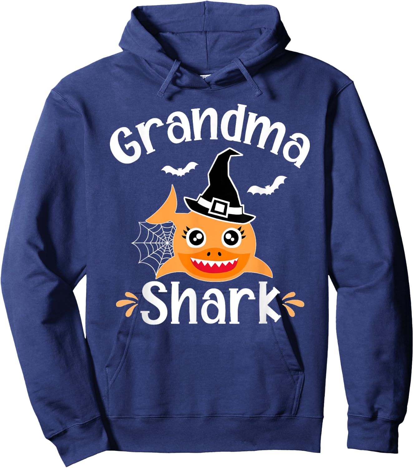 Grandma Shark Funny Halloween Grandmother Hoodie - Hoodie | Navy