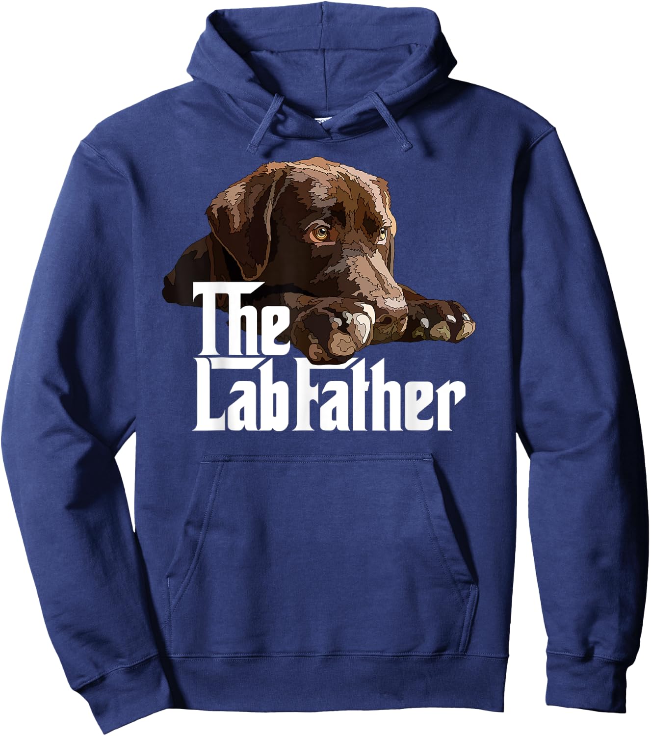 The Lab Father Brown Labrador Chocolate Retriever Dad Dog Hoodie - Hoodie | Navy