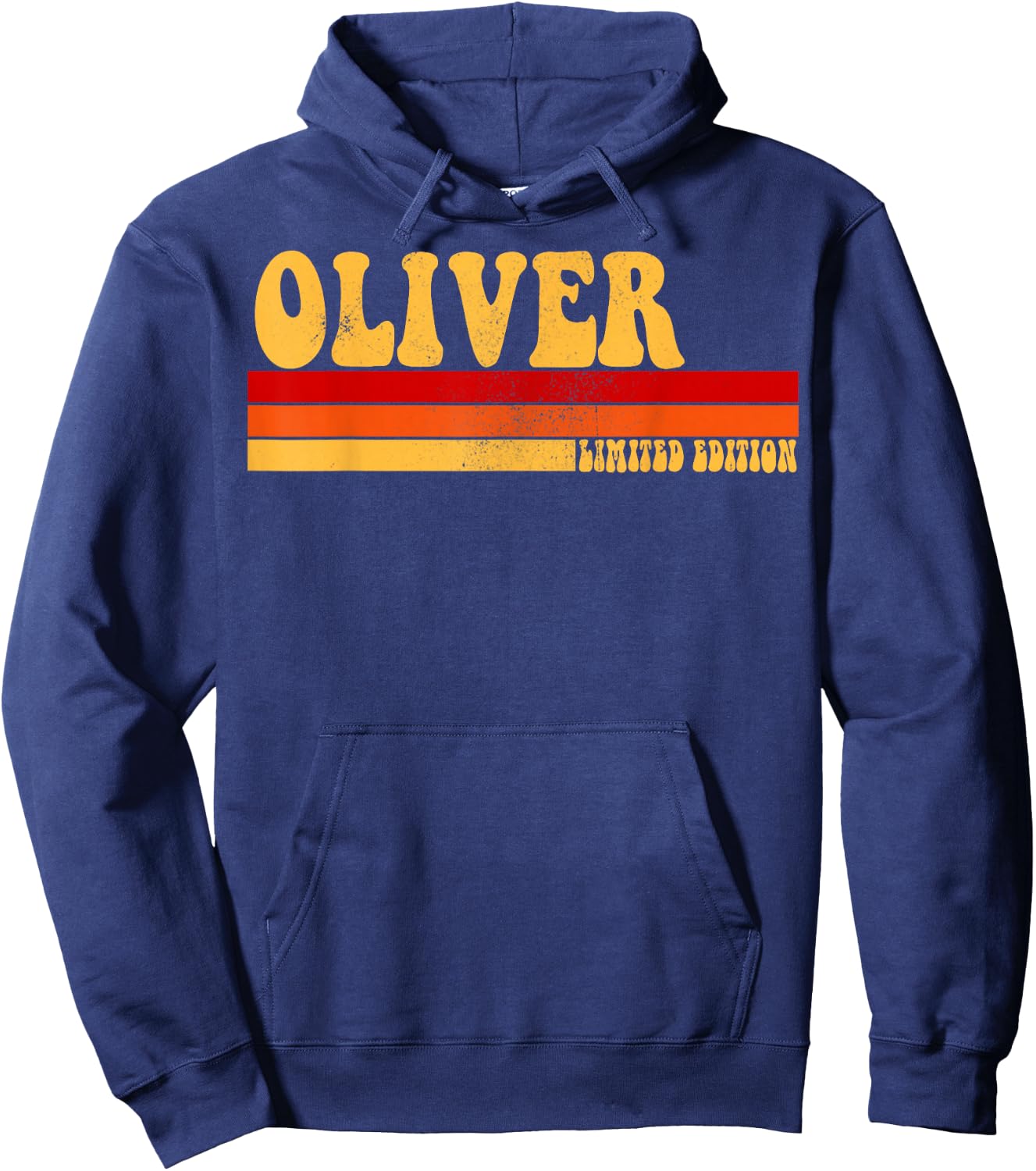 OLIVER Name Personalized Idea Men Retro Vintage OLIVER Hoodie - Hoodie | Navy