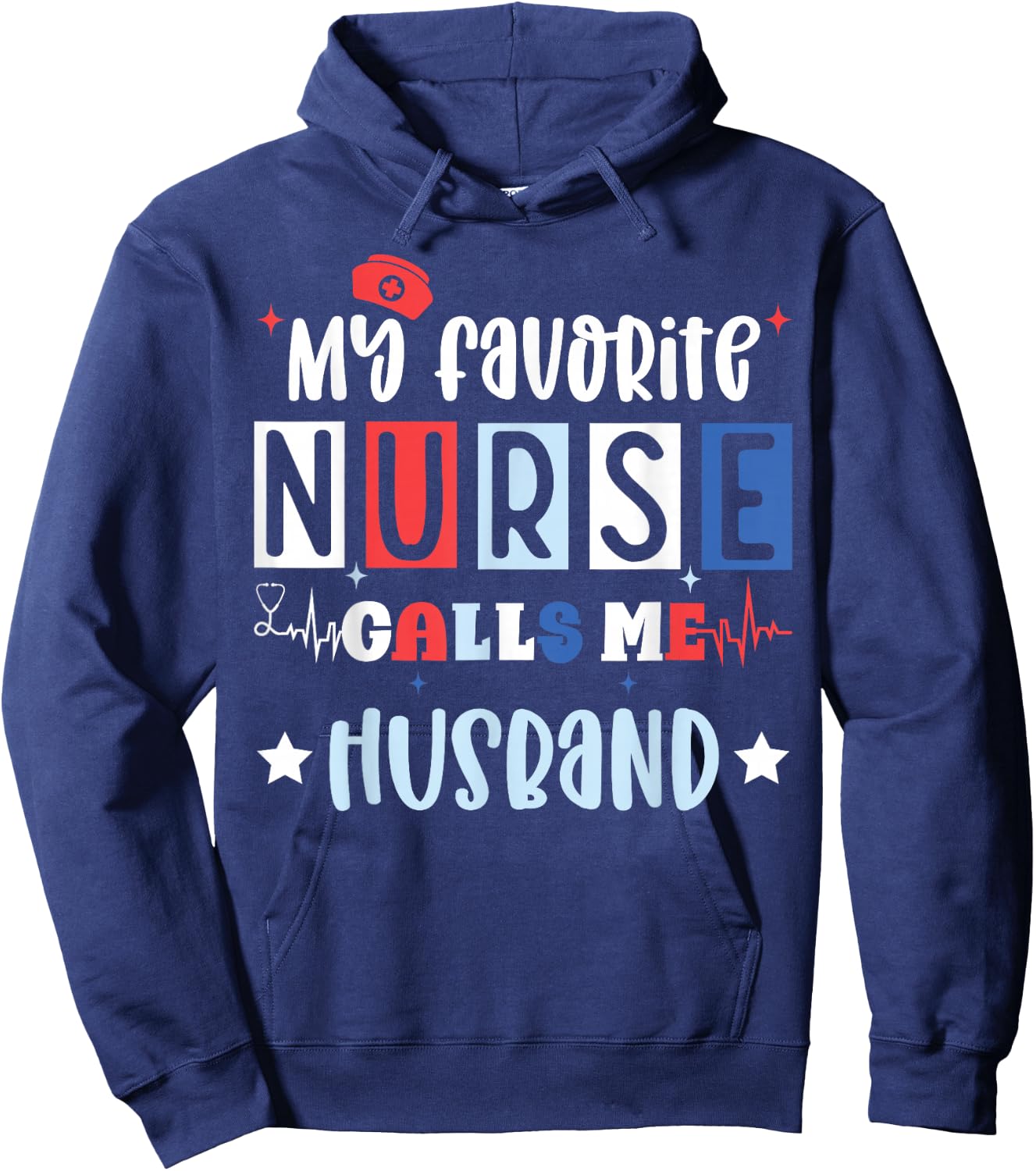 My favorite nurse calls me husband, registered nurse wife Hoodie - Hoodie | Navy