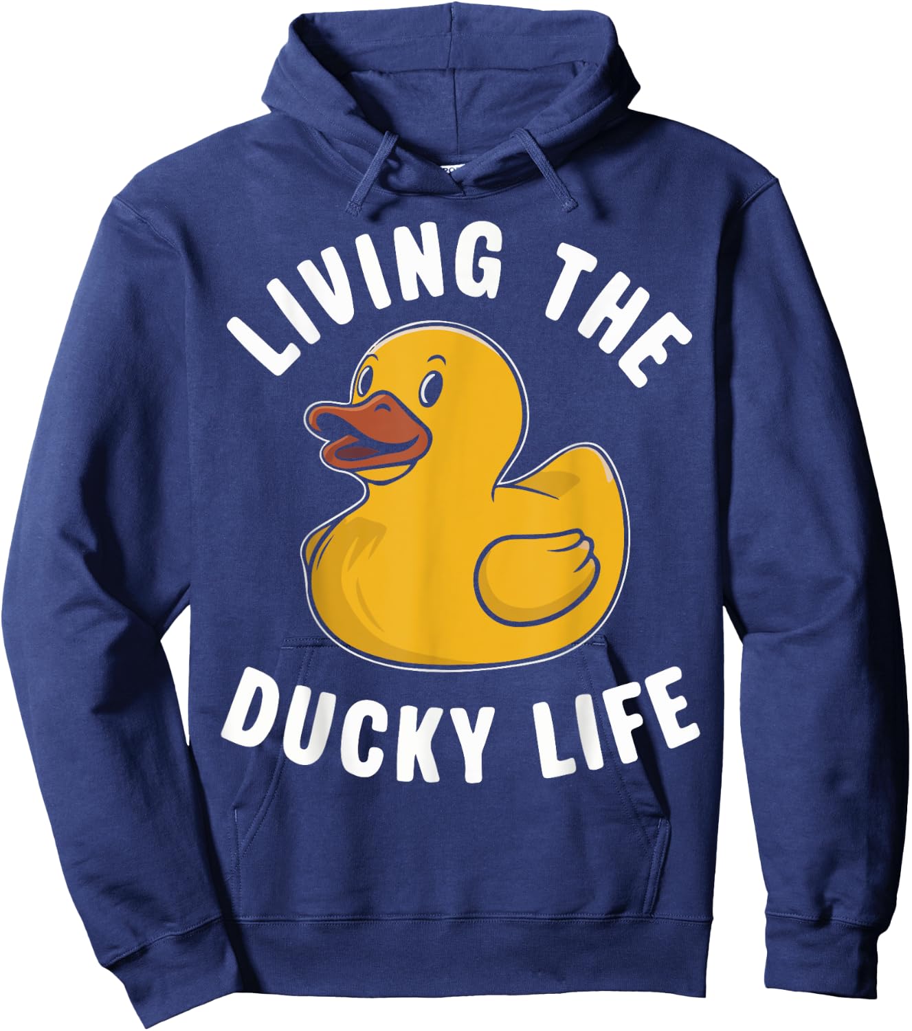 Living the Ducky Life Rubber Duck Hoodie - Hoodie | Navy