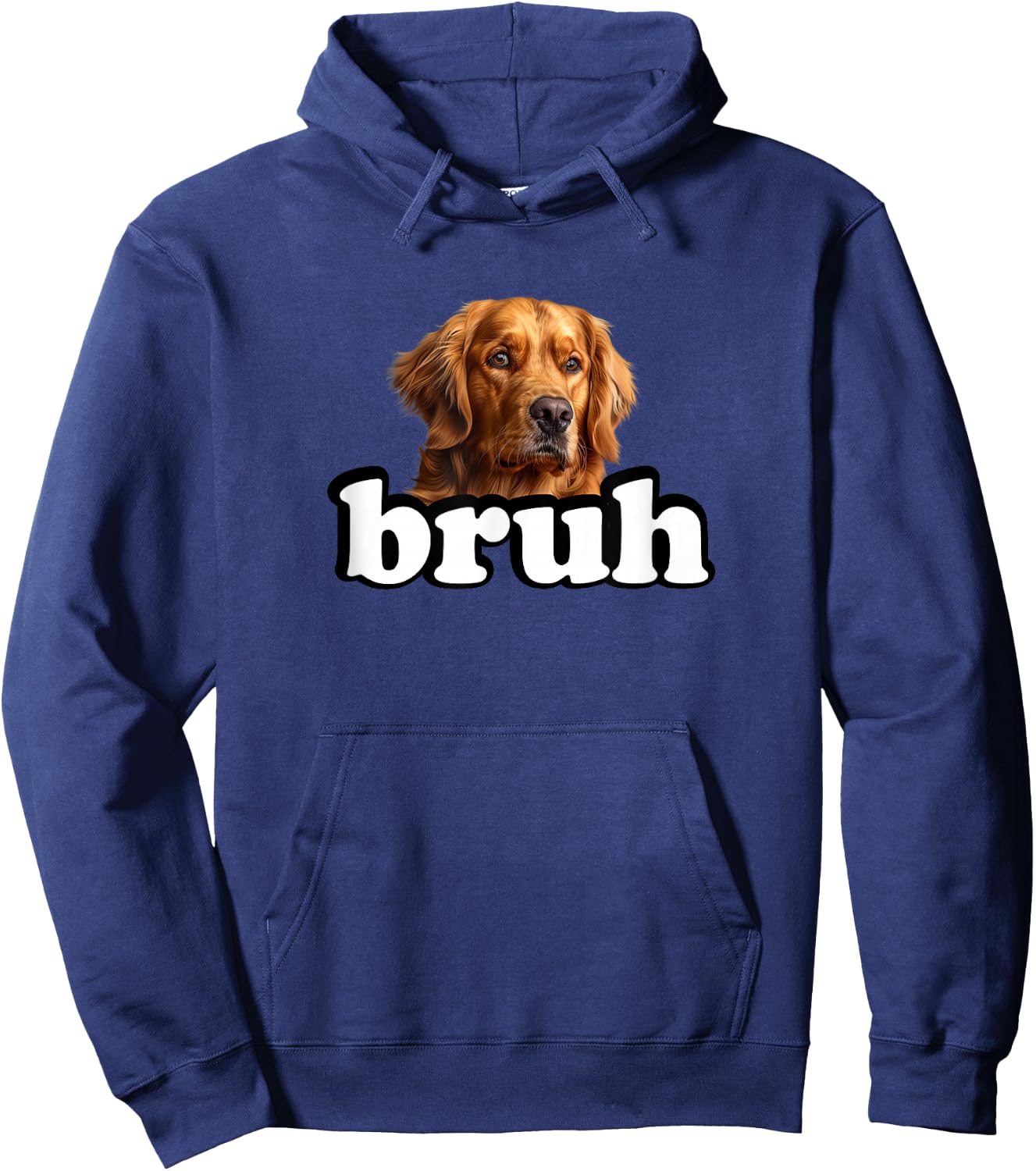 Funny Kids Bruh Golden Retriever Dog Lover Hoodie - Hoodie | Navy