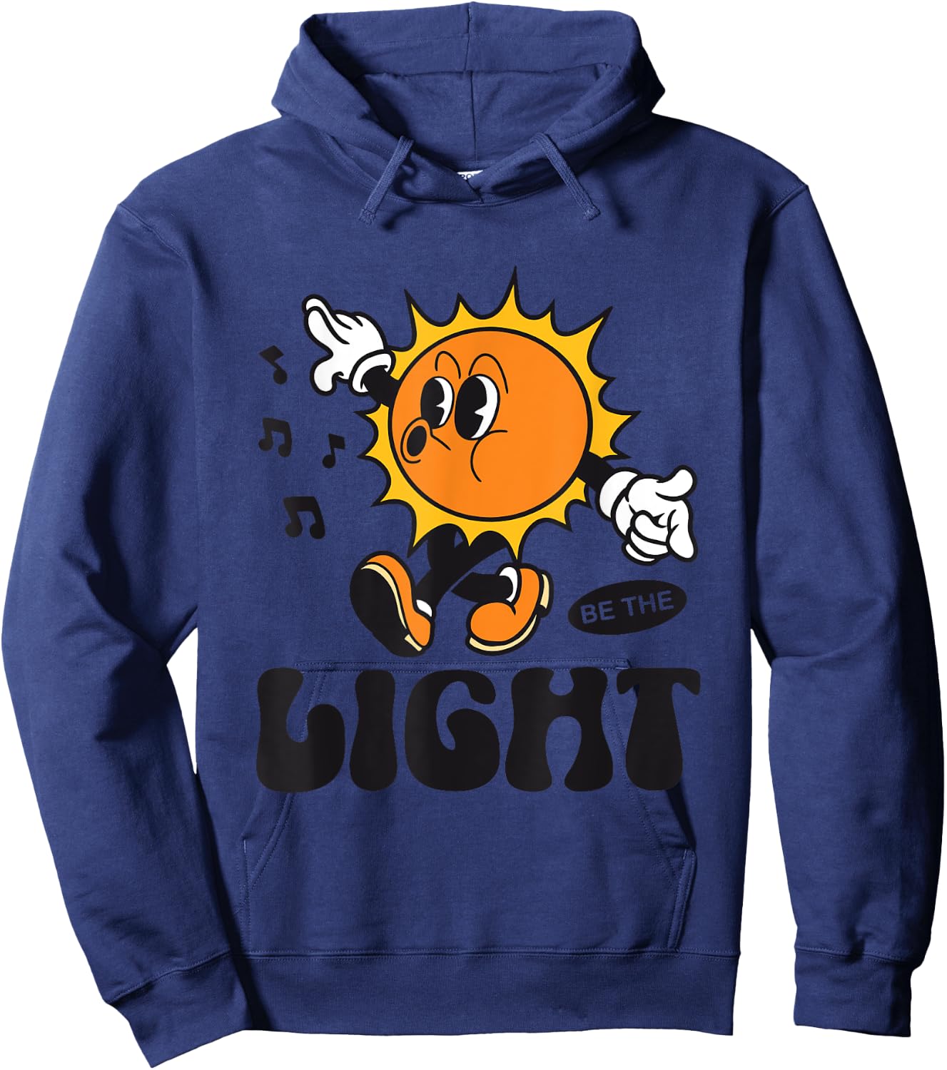 Be The Light Christian Streetwear Aesthetic Retro Faith Hoodie - Hoodie | Navy