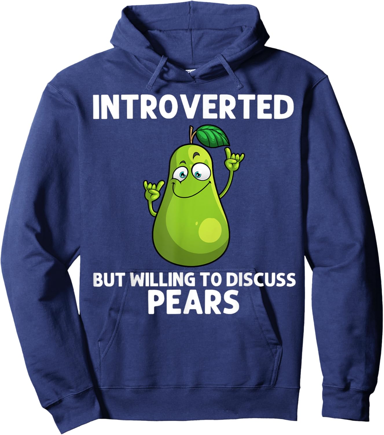 Cool Pear Women Pears Fruit Vegan Food Vegetarian Hoodie - Hoodie | Navy