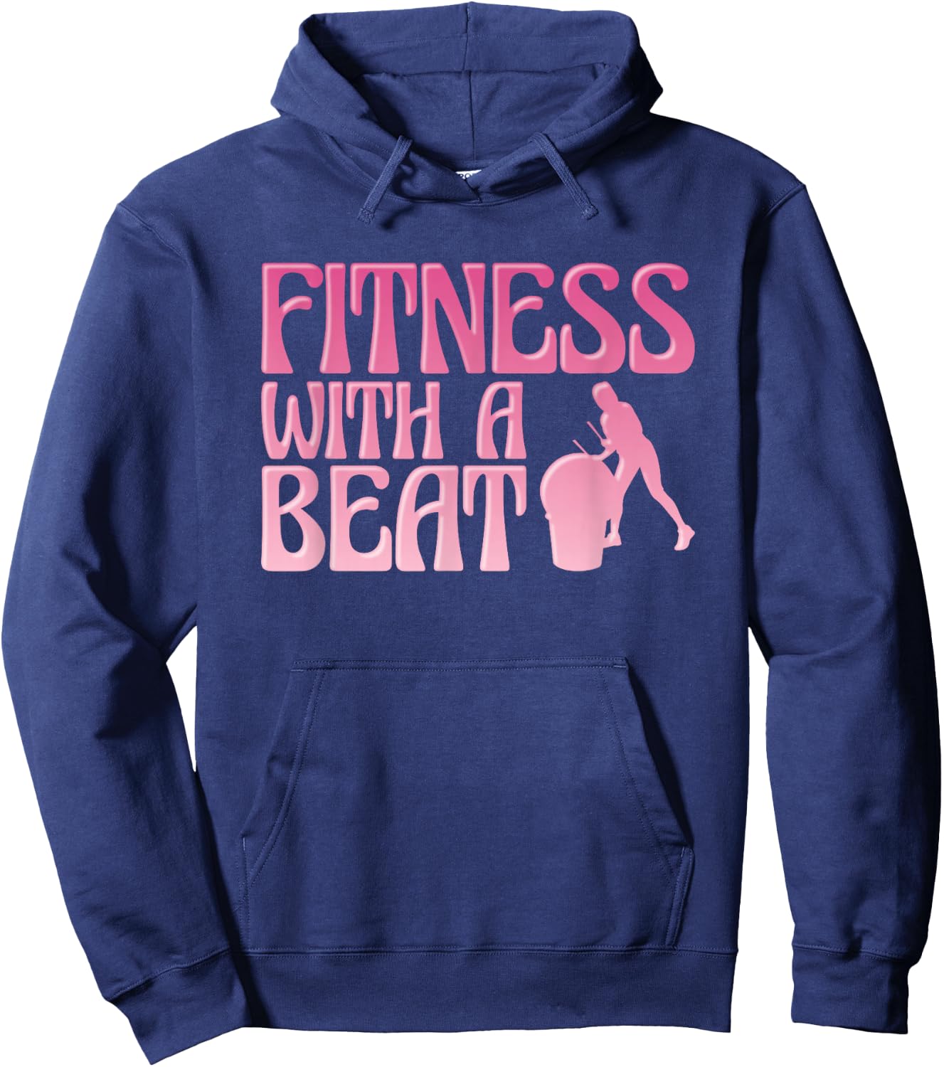Fitness Class Exercise Gym Workout Funny Cardio Drumming Hoodie - Hoodie | Navy