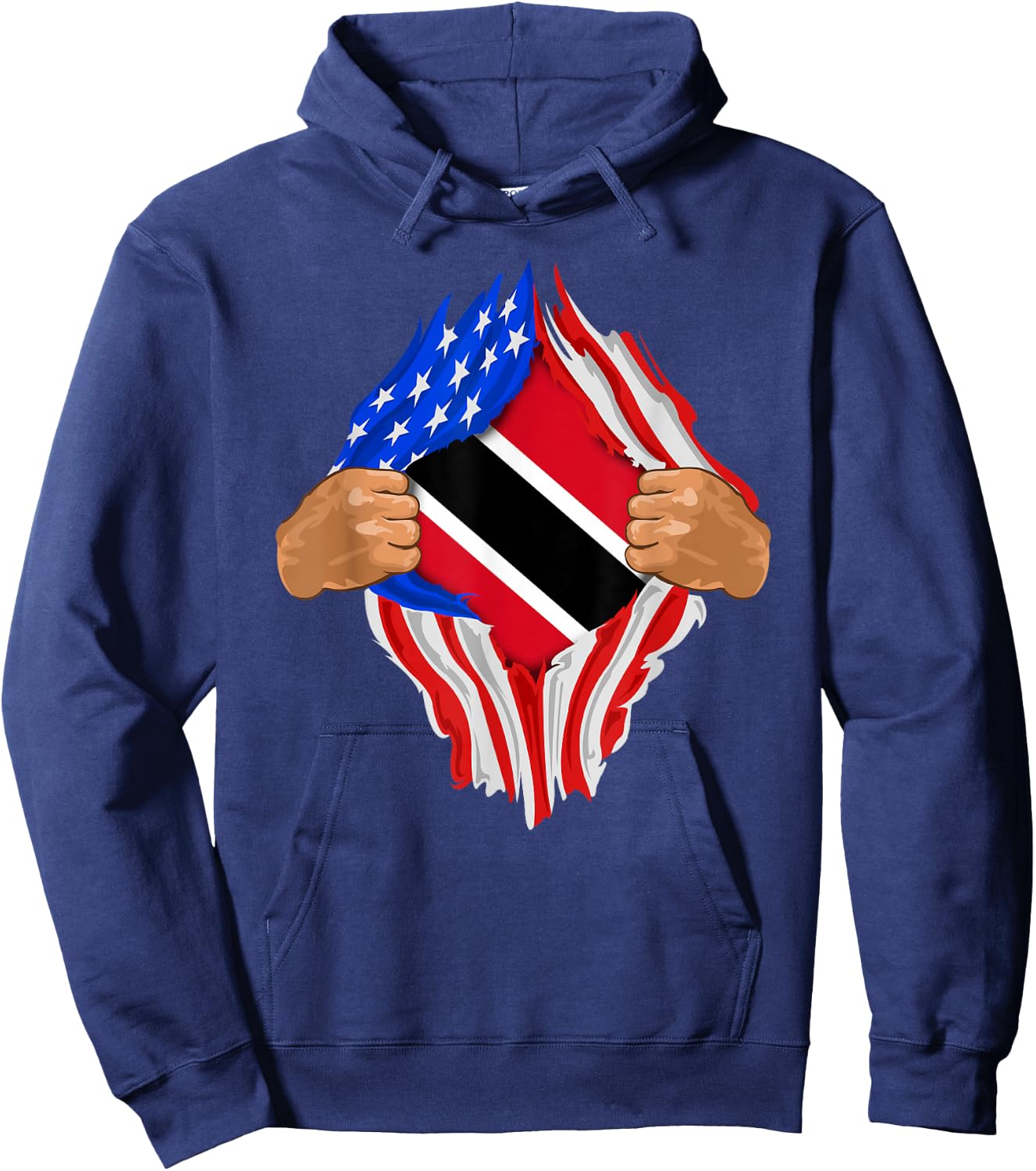 Trinidad and Tobago Blood Inside Me | Flag Gift Hoodie - Hoodie | Navy