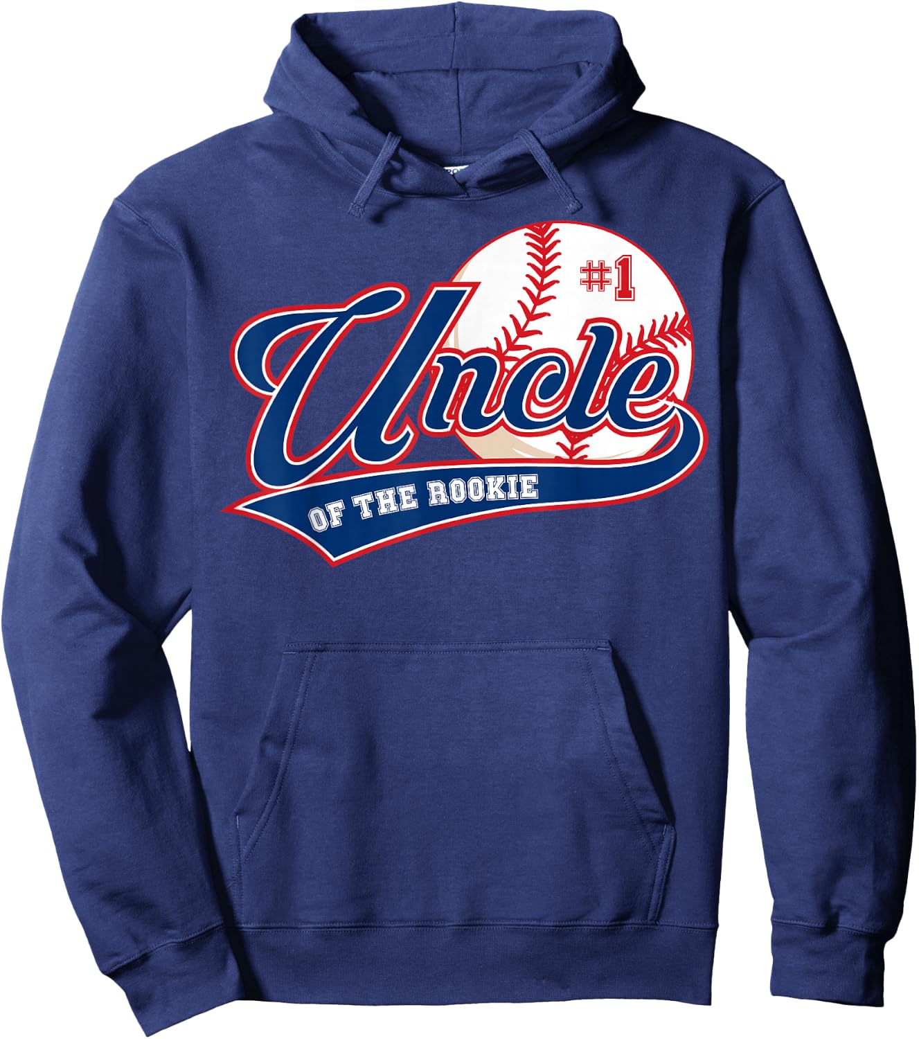 Uncle Rookie of Year 1st Birthday Baseball Theme Matching Hoodie - Hoodie | Navy