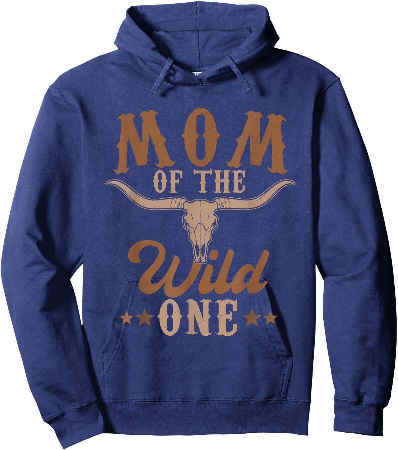 Mom of The Wild One Cowboy Western Rodeo Party Matching Hoodie - Hoodie | Navy