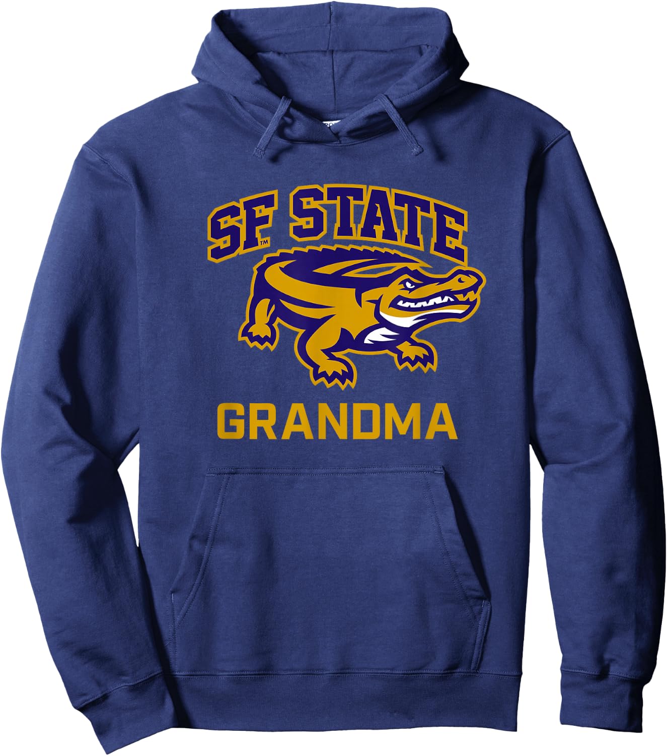 San Francisco State SFSU Gators Arched Grandma Hoodie - Hoodie | Navy